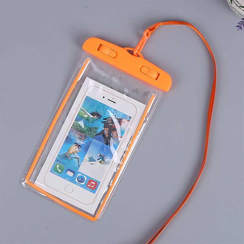 1pcs Luminous PVC Cell Phone Waterproof Bag Transparent Fluorescent Diving Waterproof Case