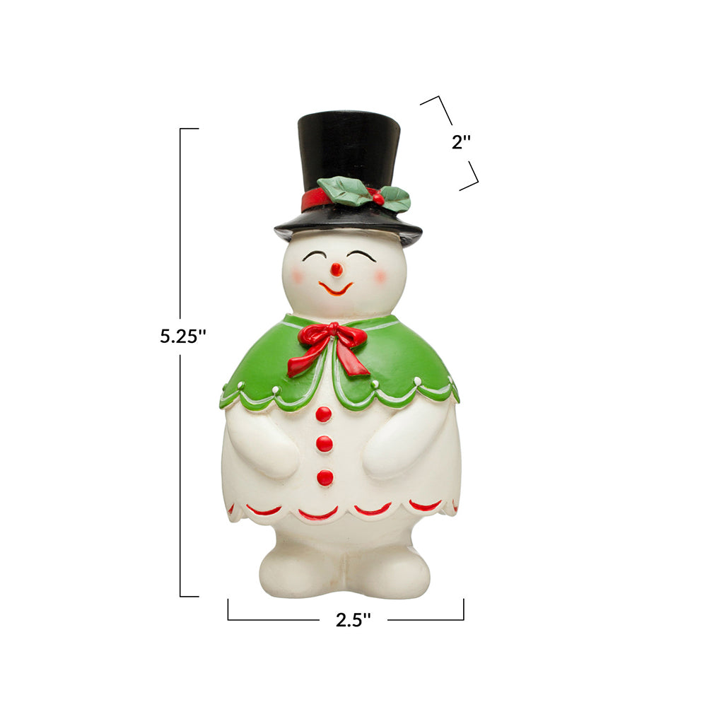 Resin Snowman Toothpick Holder w/ Top Hat