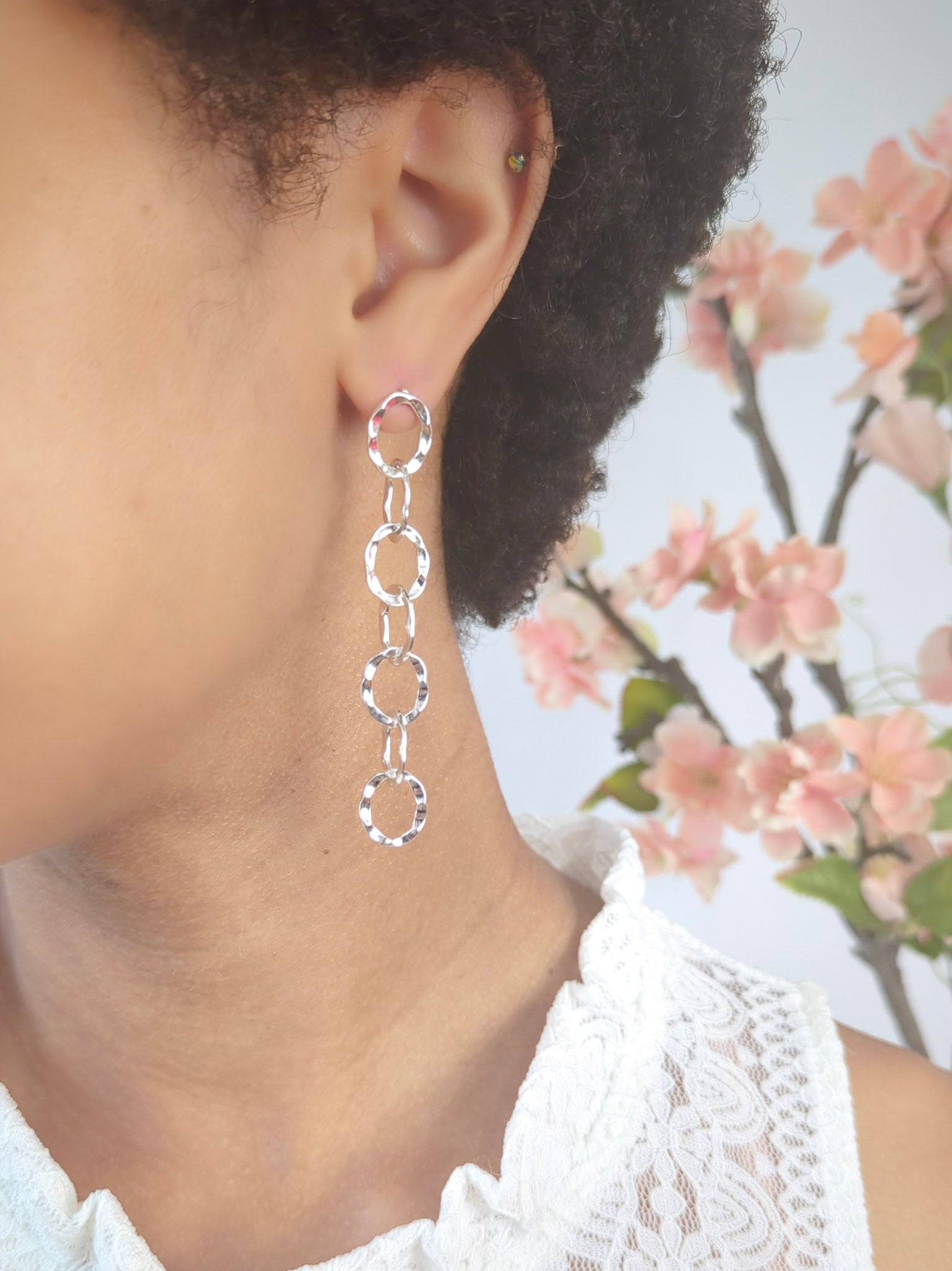 Organic Chain Link Earrings