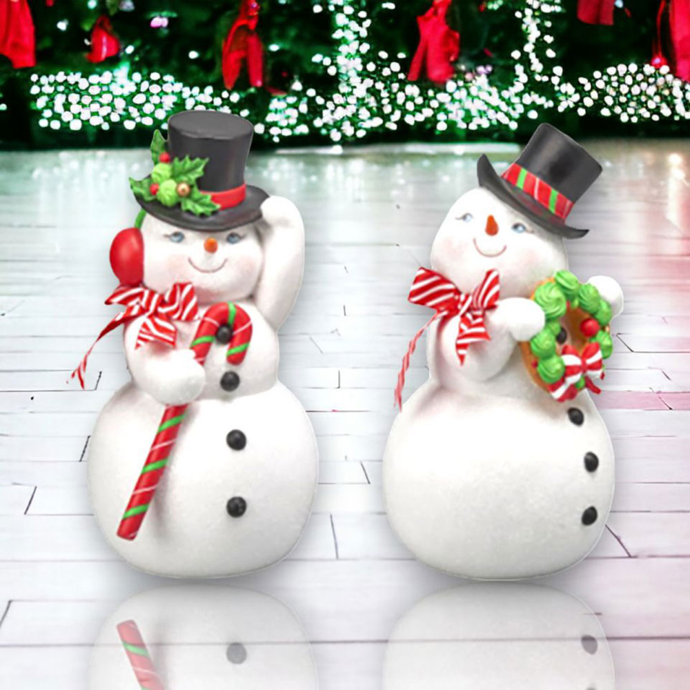 12" Jolly Snowman Couple by December Diamonds