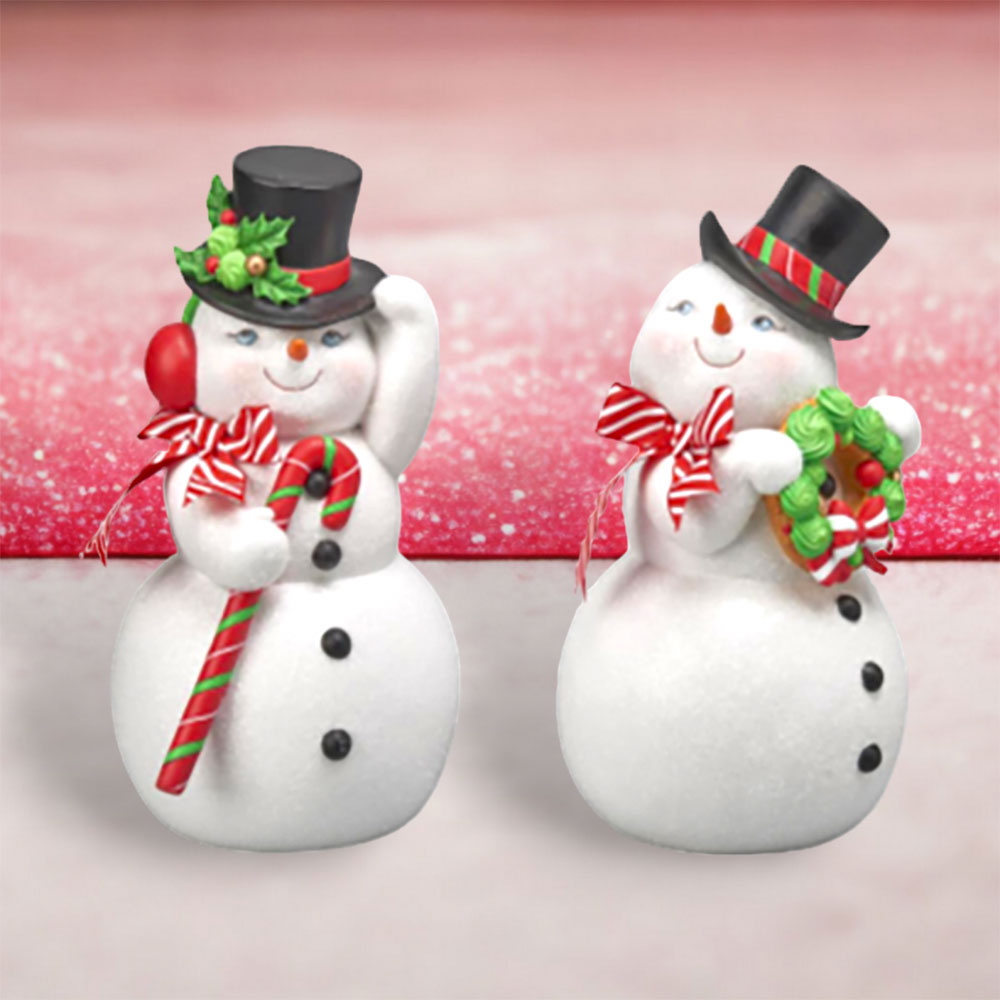 12" Jolly Snowman Couple by December Diamonds