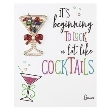 2" Christmas Cocktail Pin