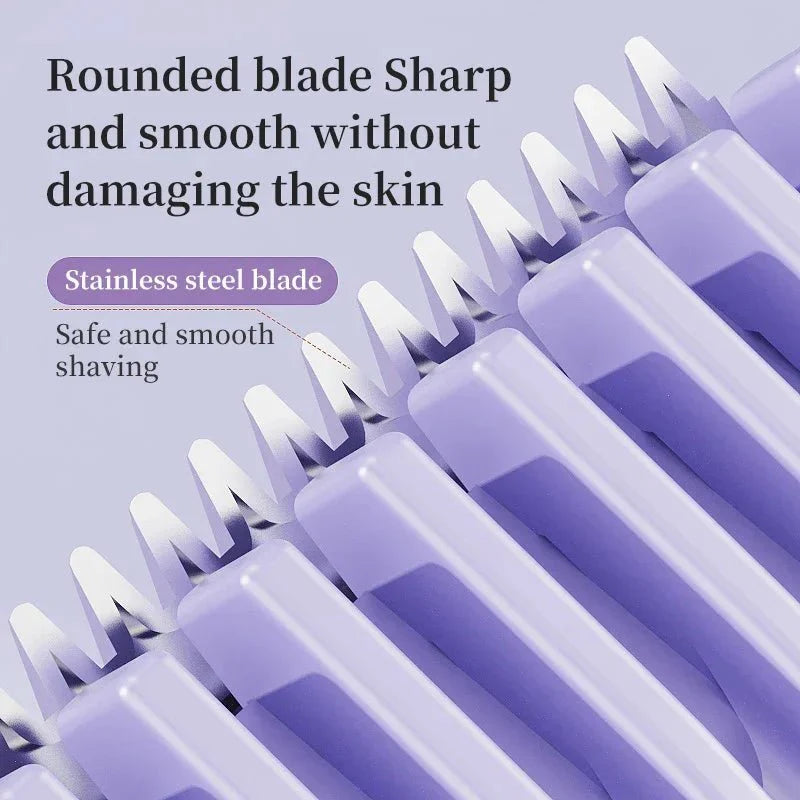 2-in-1 women's electric shaver - suitable for dry and wet hair removal on bikinis, eyebrows, face, legs, and armpits.