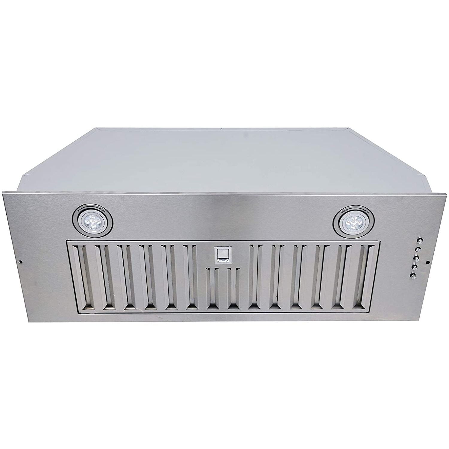 20" Built-In/Insert Range Hood 600CFM Kitchen Vent LEDs Convertible Fan Sliver