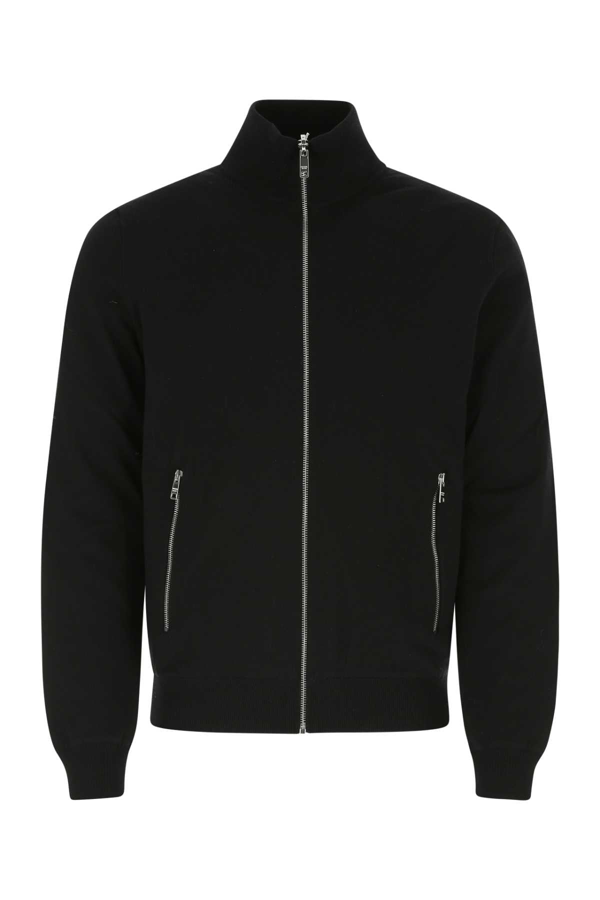 Prada Men Black Wool Reversible Cardigan