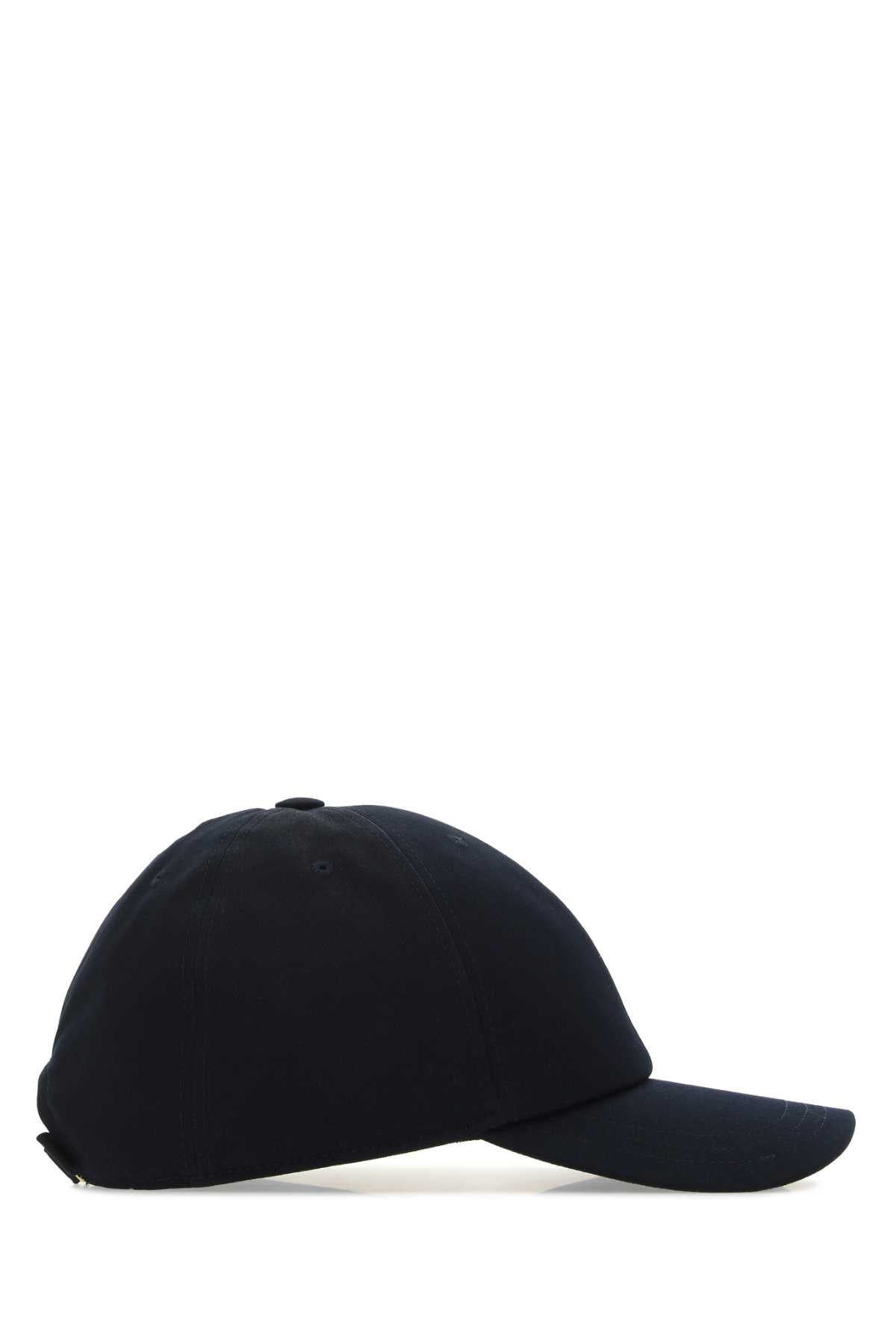 Thom Browne Men Midnight Blue Cotton Baseball Cap