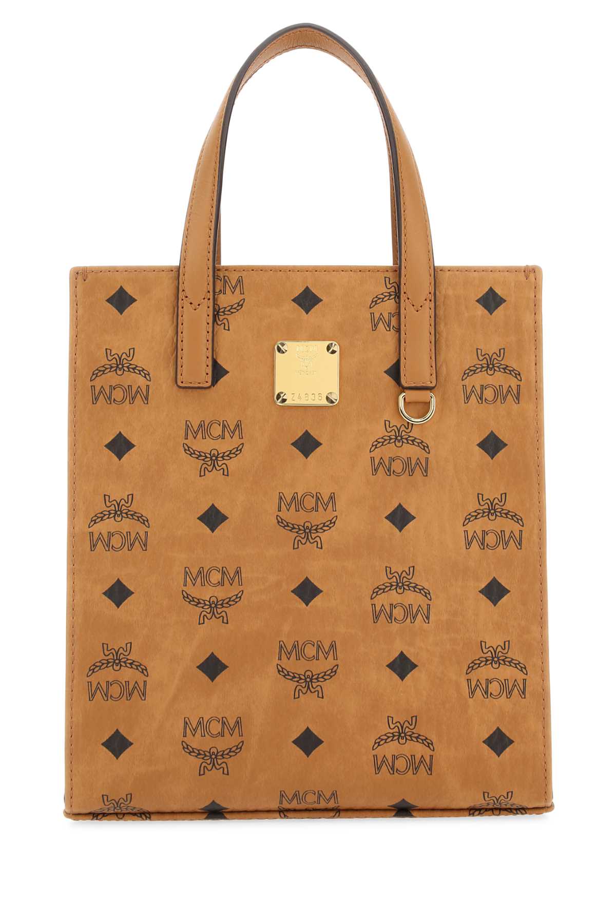 Mcm Unisex Printed Canvas Shopping Bag