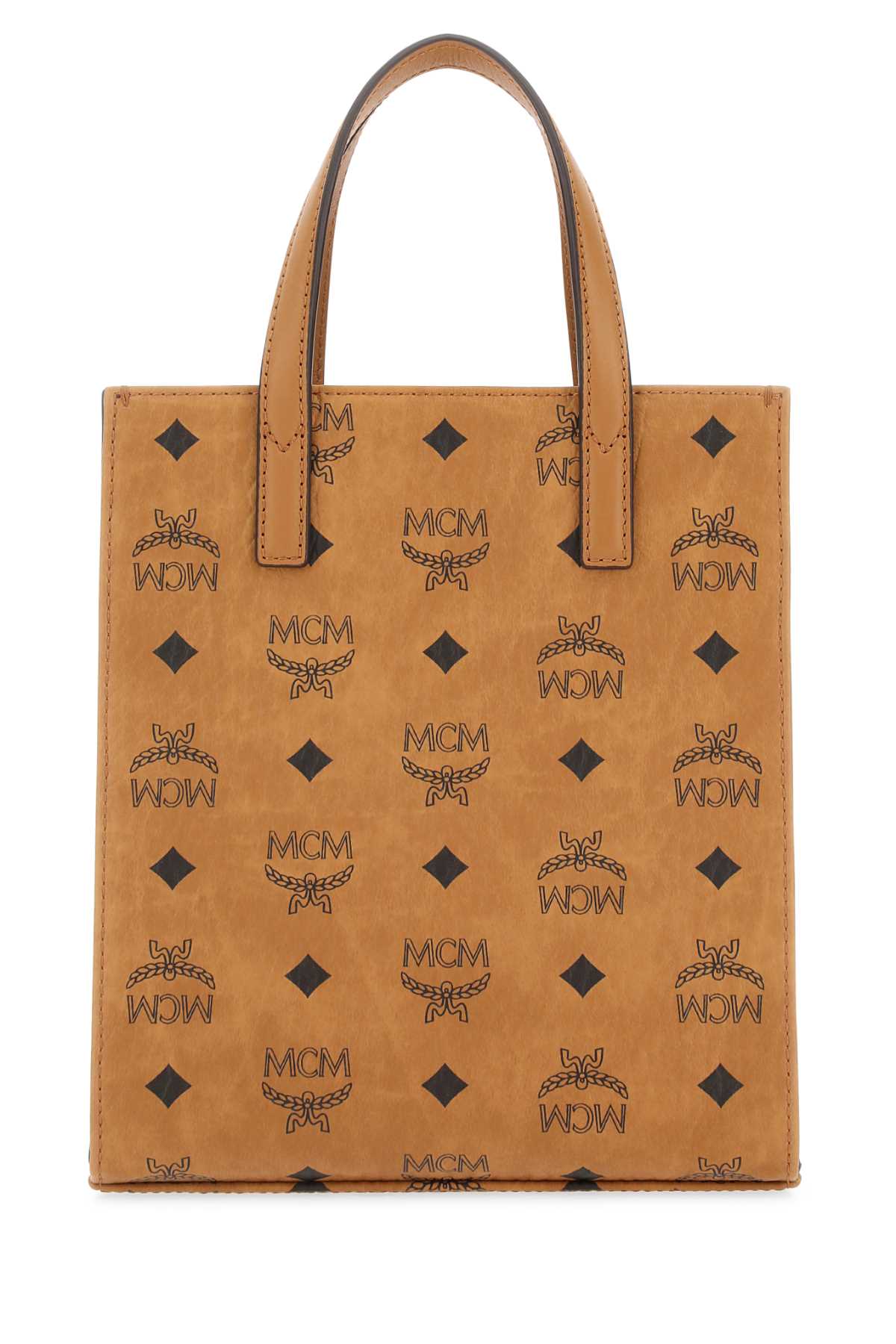Mcm Unisex Printed Canvas Shopping Bag