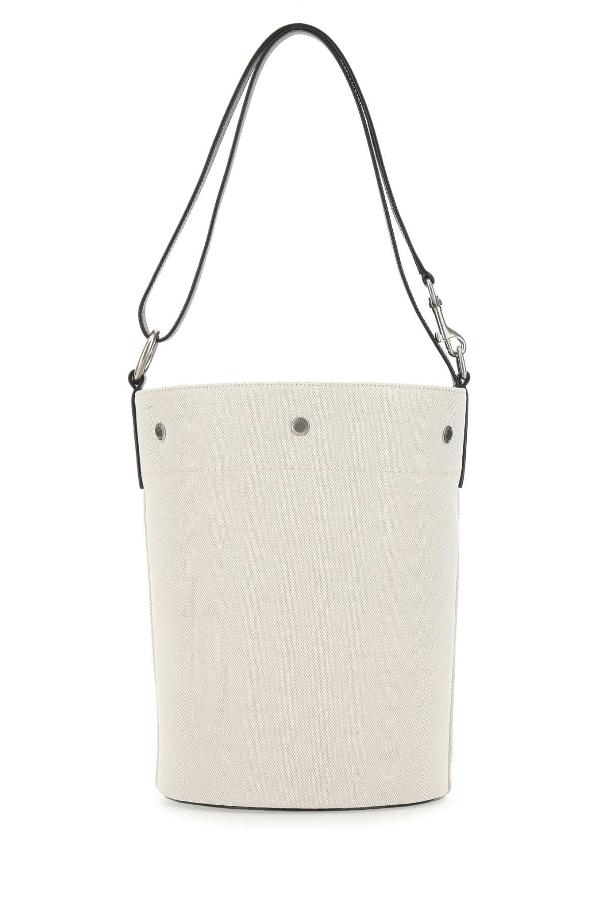 Saint Laurent Women Two-Tone Canvas And Leather Medium Rive Gauche Bucket Bag