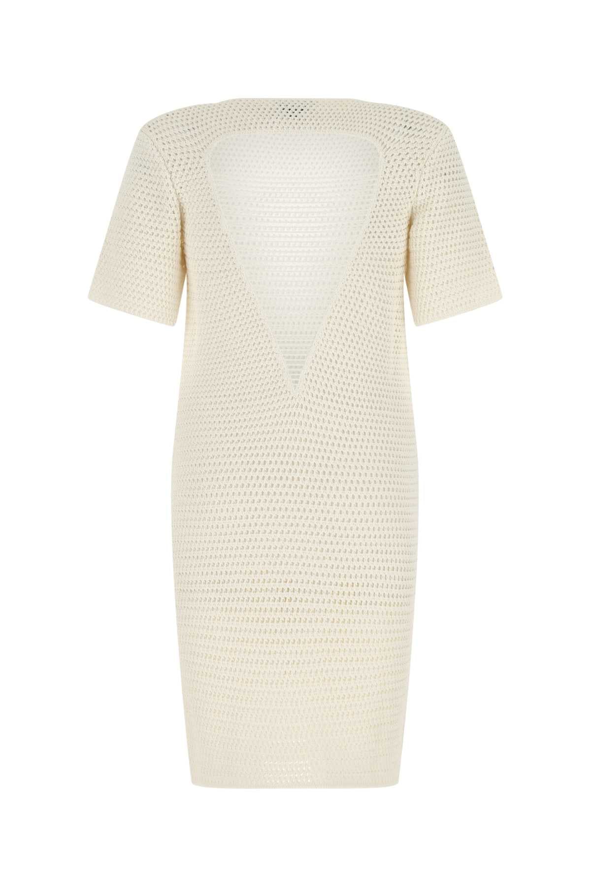 Bottega Veneta Women Ivory Crochet Dress