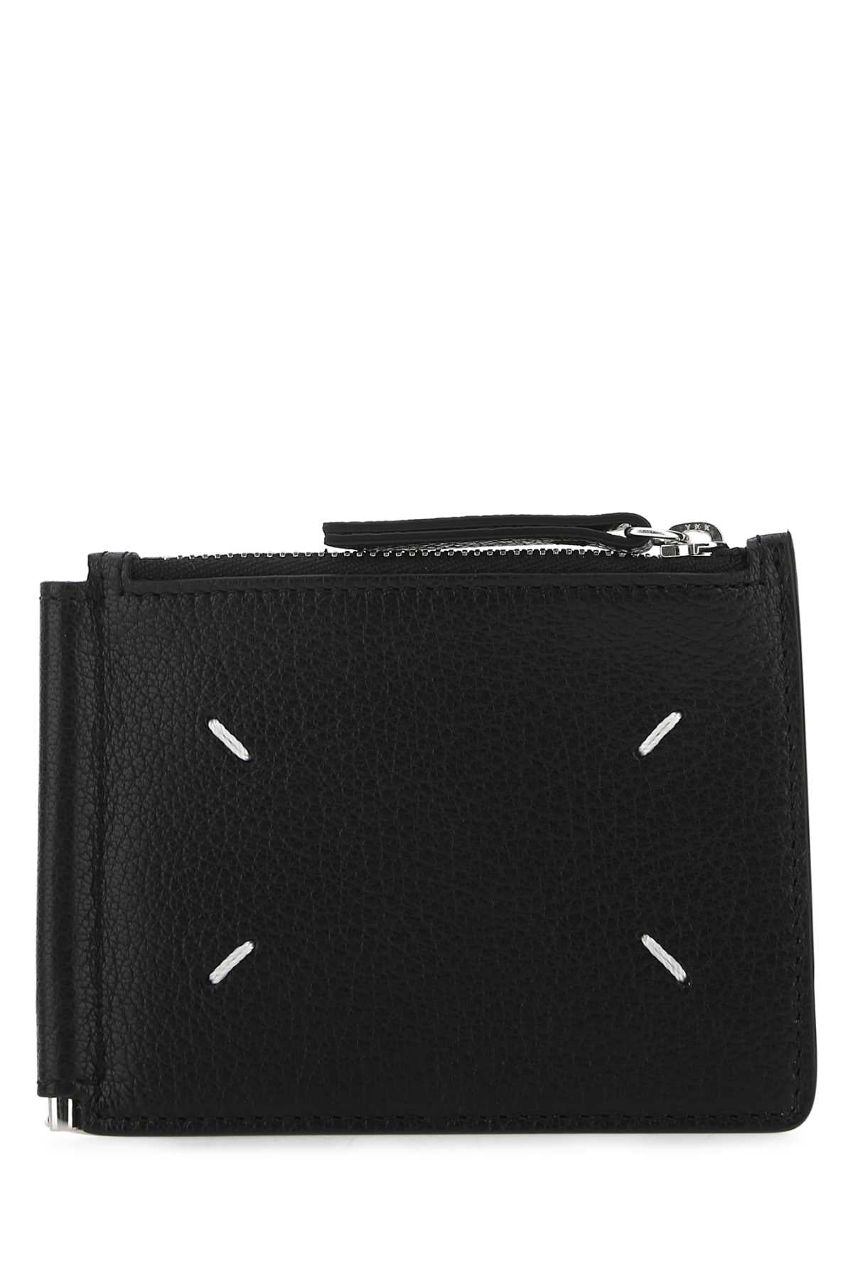 Maison Margiela Women Black Leather Card Holder