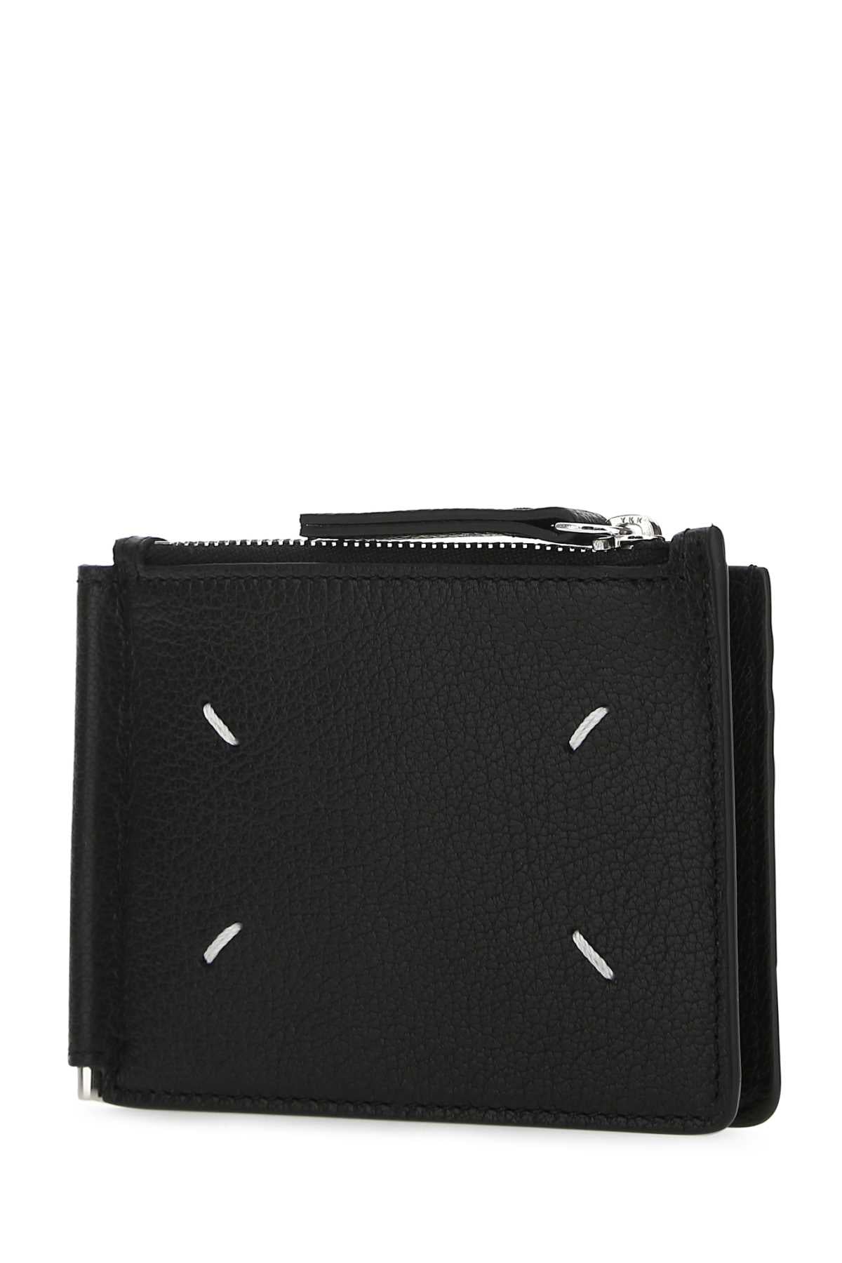 Maison Margiela Women Black Leather Card Holder