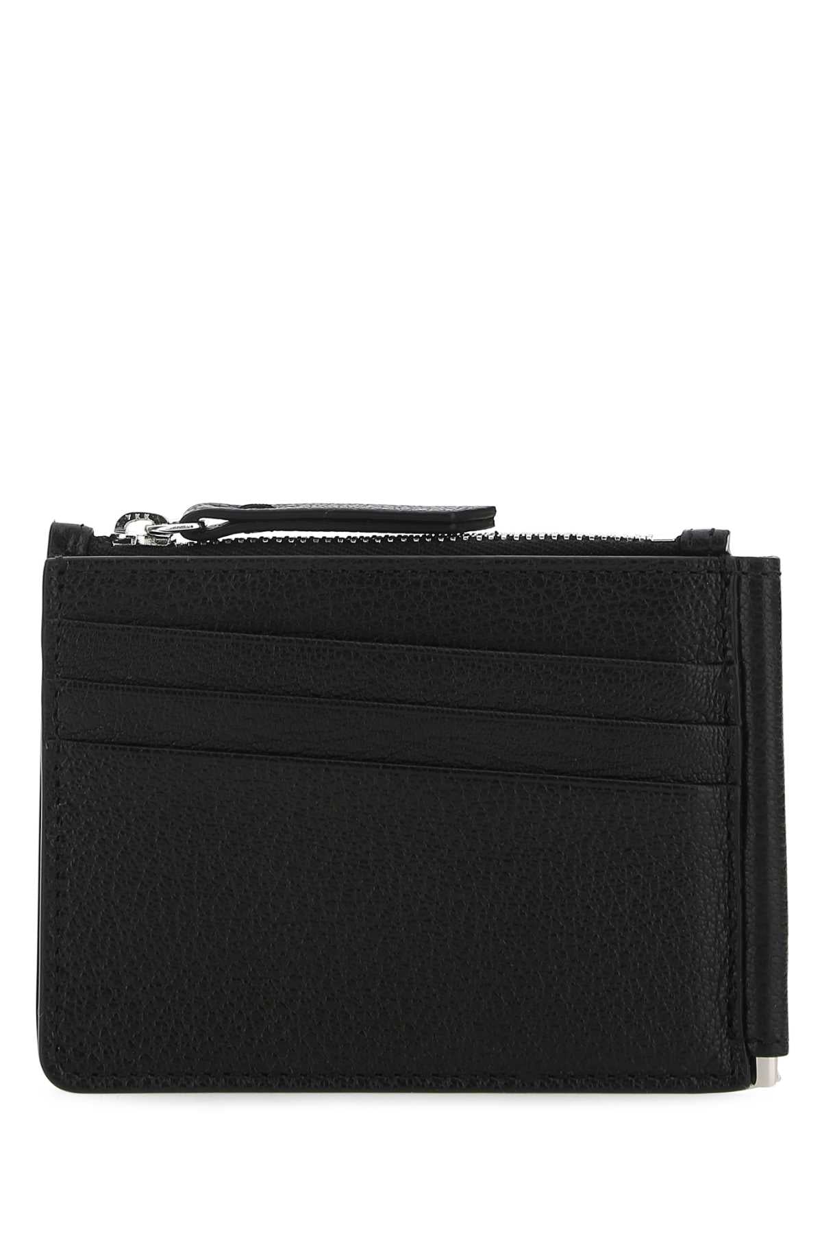Maison Margiela Women Black Leather Card Holder