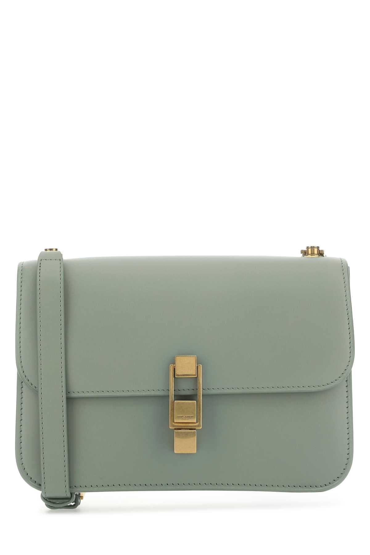 Saint Laurent Women Sage Green Leather Carre Shoulder Bag