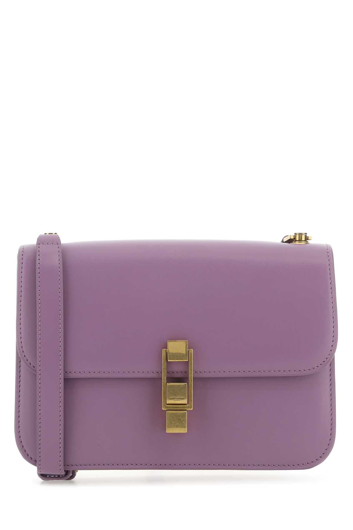 Saint Laurent Women Purple Leather Le Carre Shoulder Bag