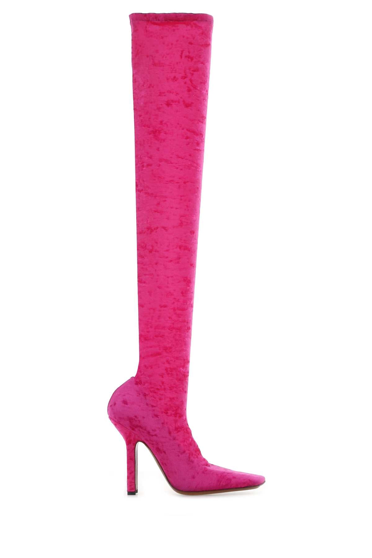 Vetements Women Fuchsia Chenille Boots