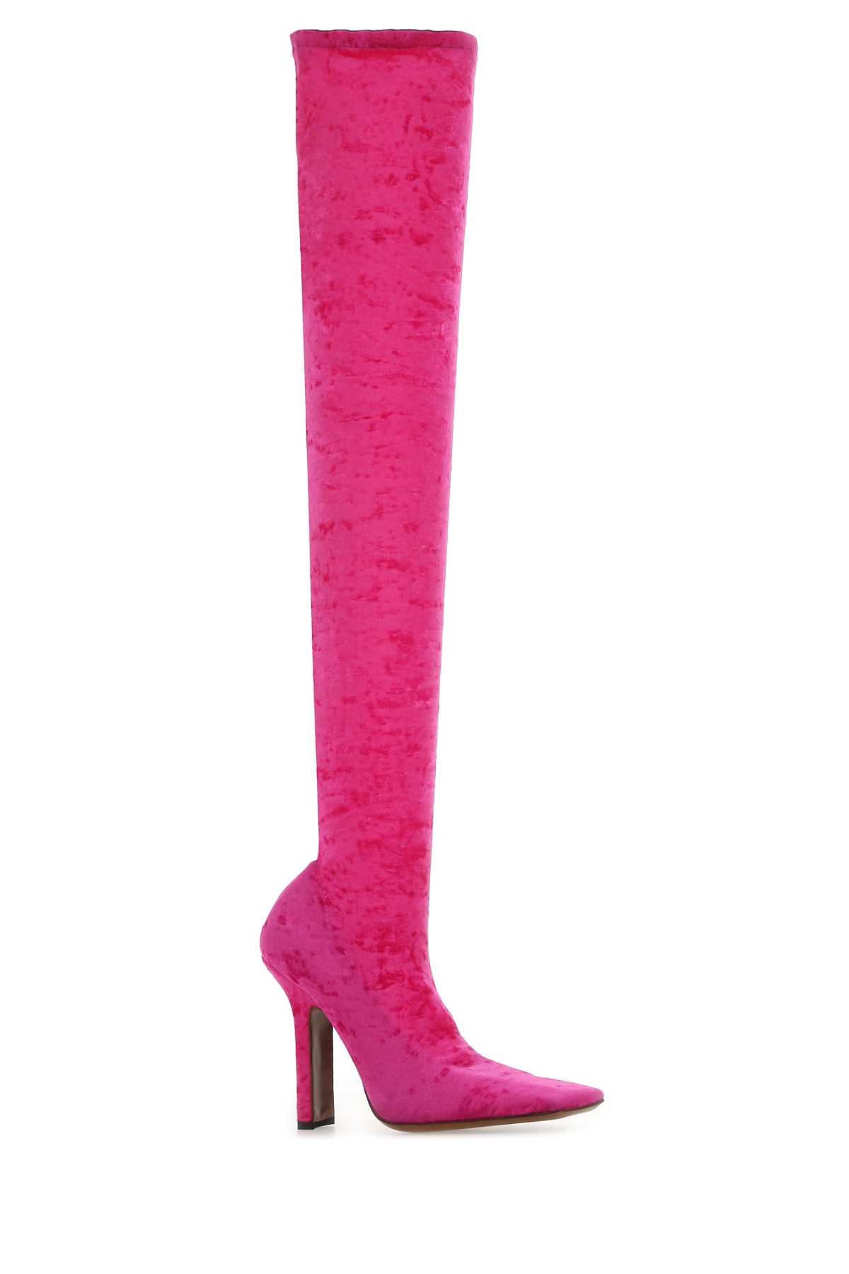Vetements Women Fuchsia Chenille Boots