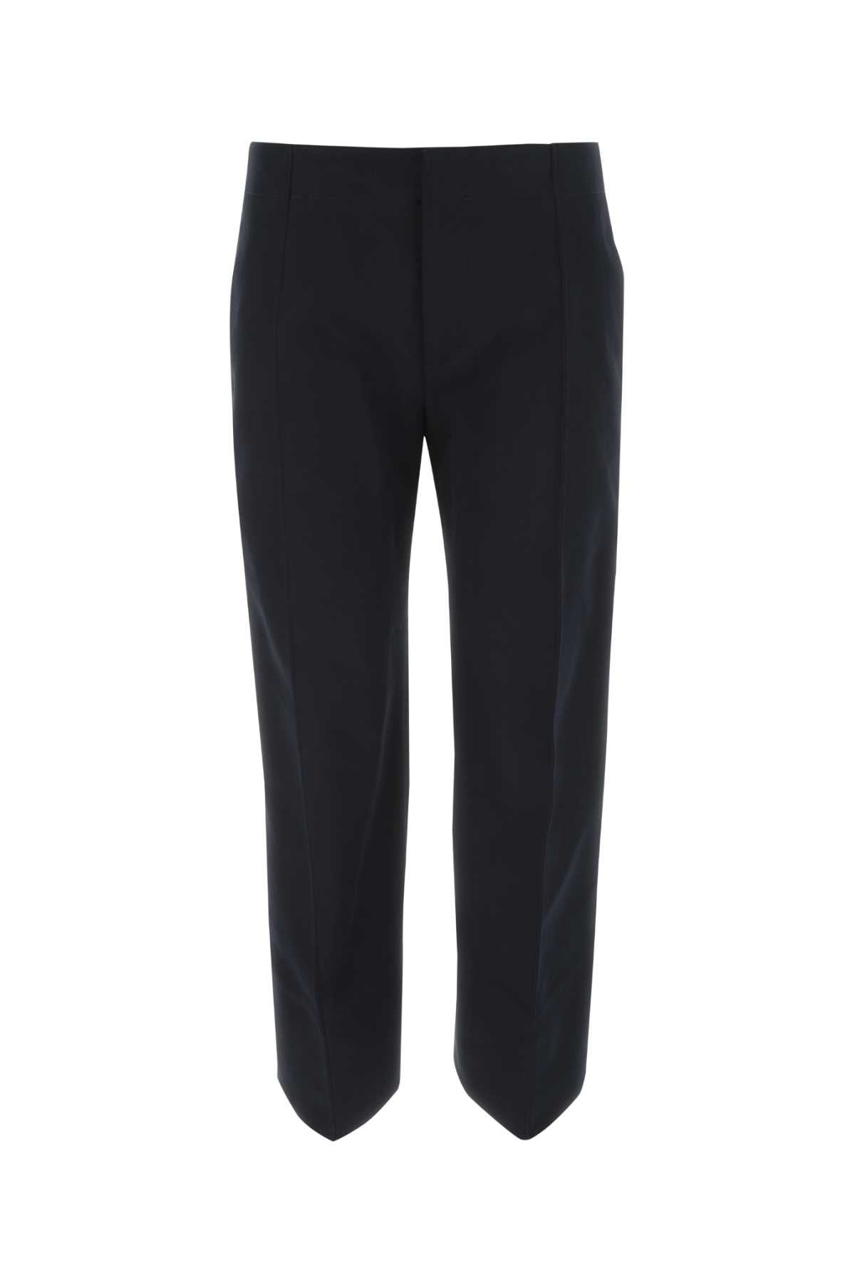 Bottega Veneta Women Midnight Blue Cotton Cropped Cut Pant