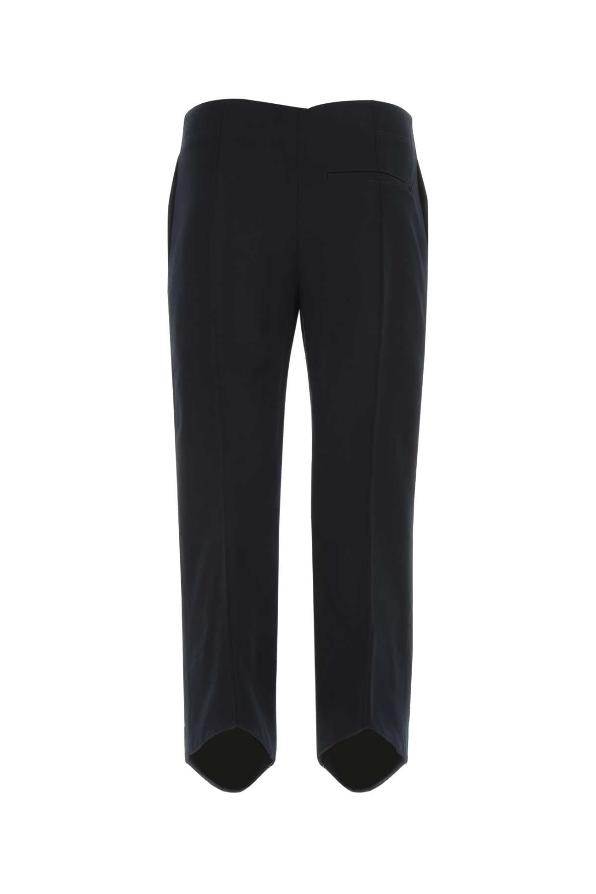 Bottega Veneta Women Midnight Blue Cotton Cropped Cut Pant