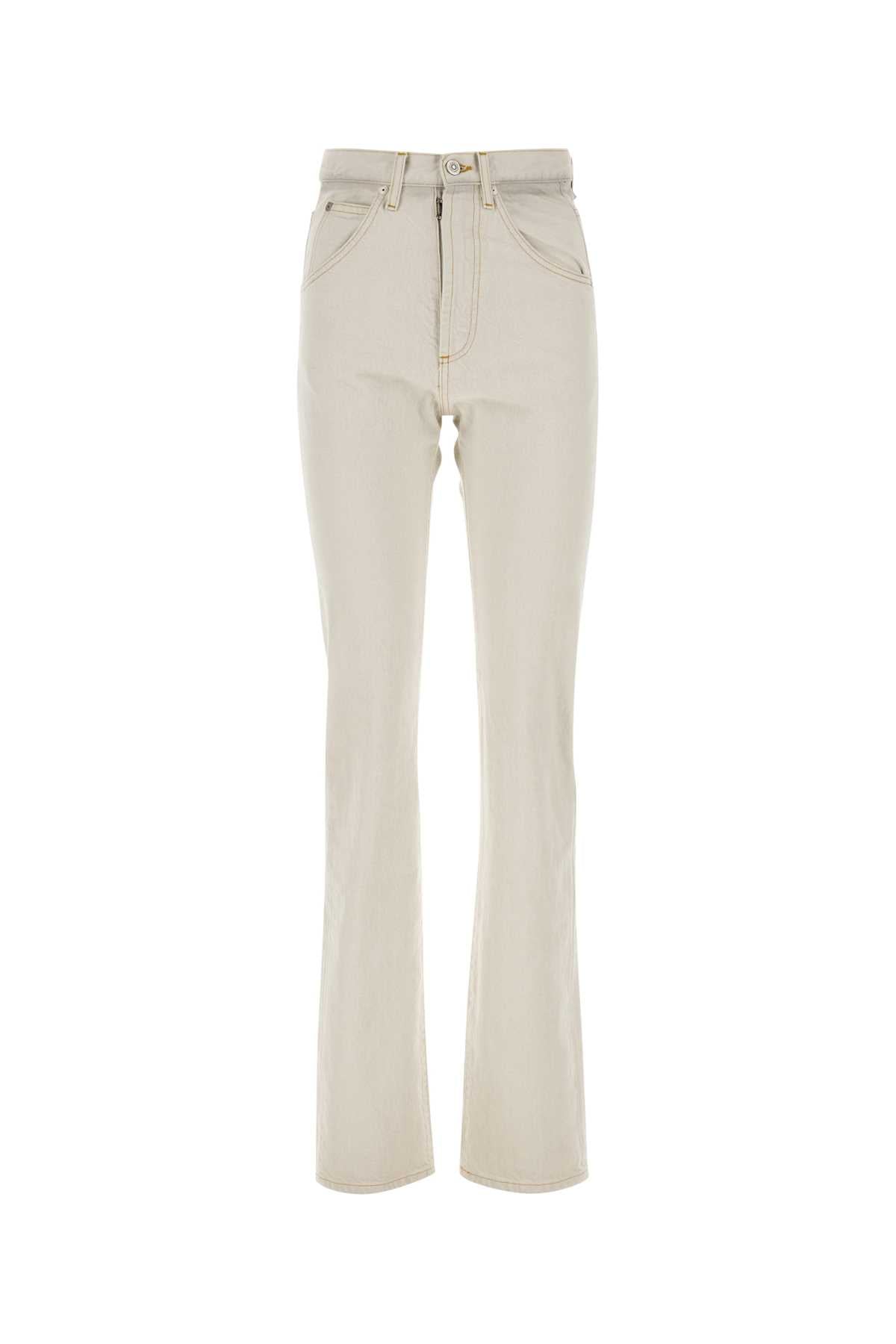 Maison Margiela Women Chalk Denim Jeans
