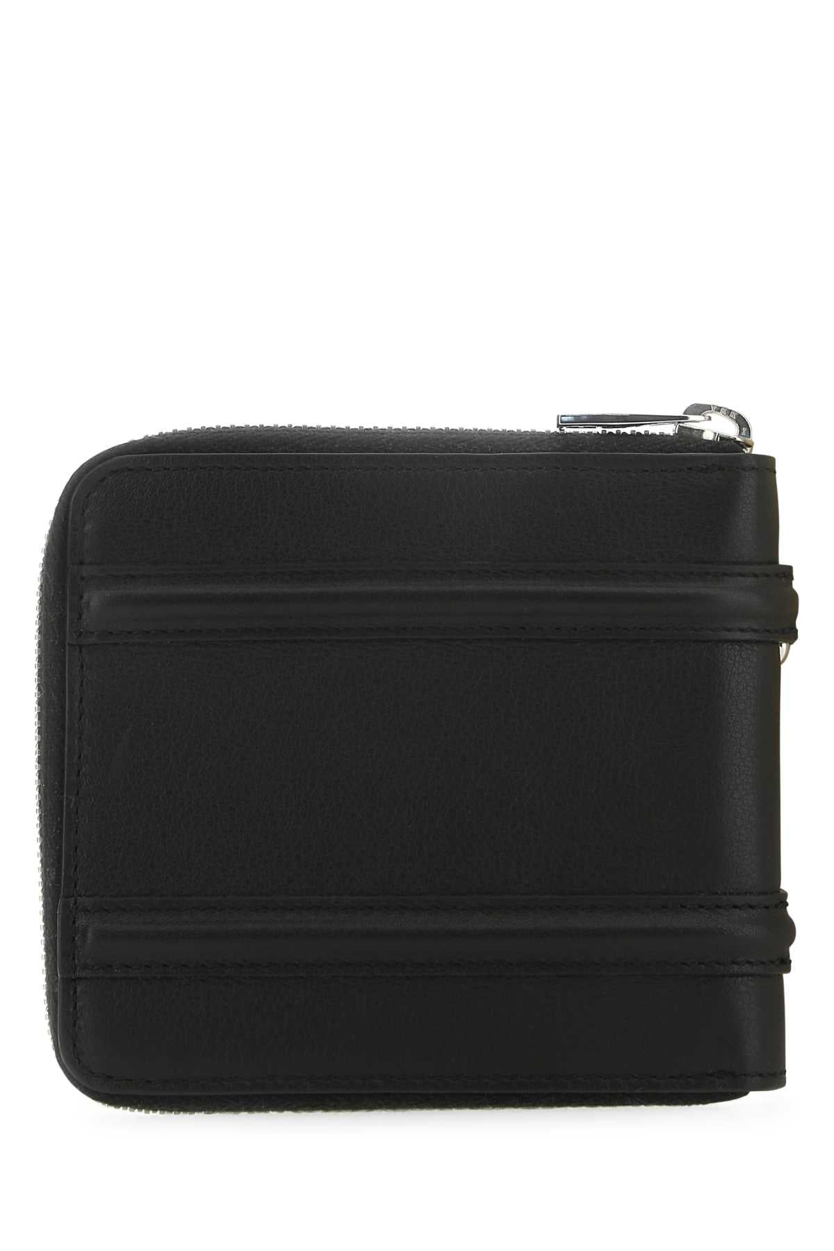 Alexander Mcqueen Men Black Leather Wallet