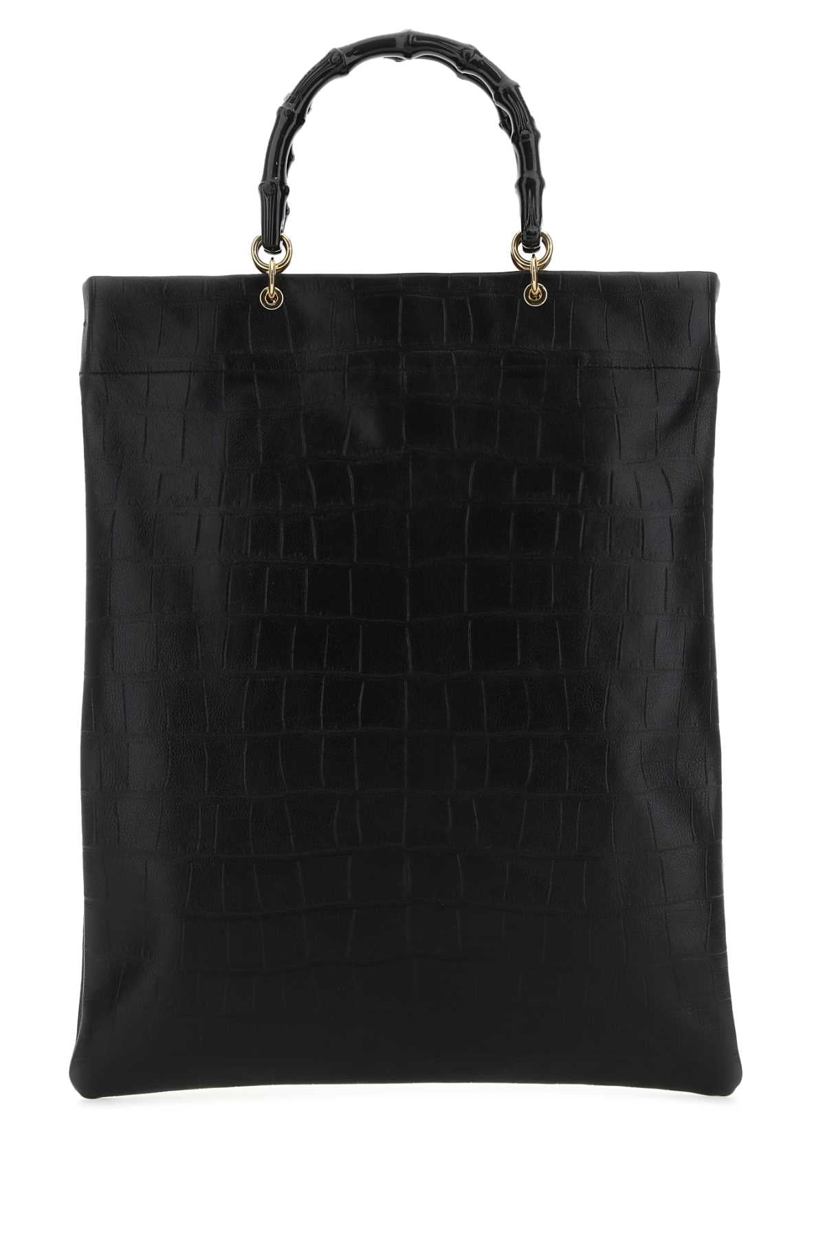 Jil Sander Women Black Leather Medium Shopping Bag