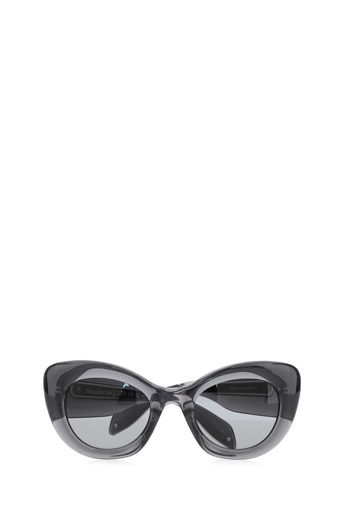 Alexander Mcqueen Women Dark Grey Acetate The Curve Sunglasses