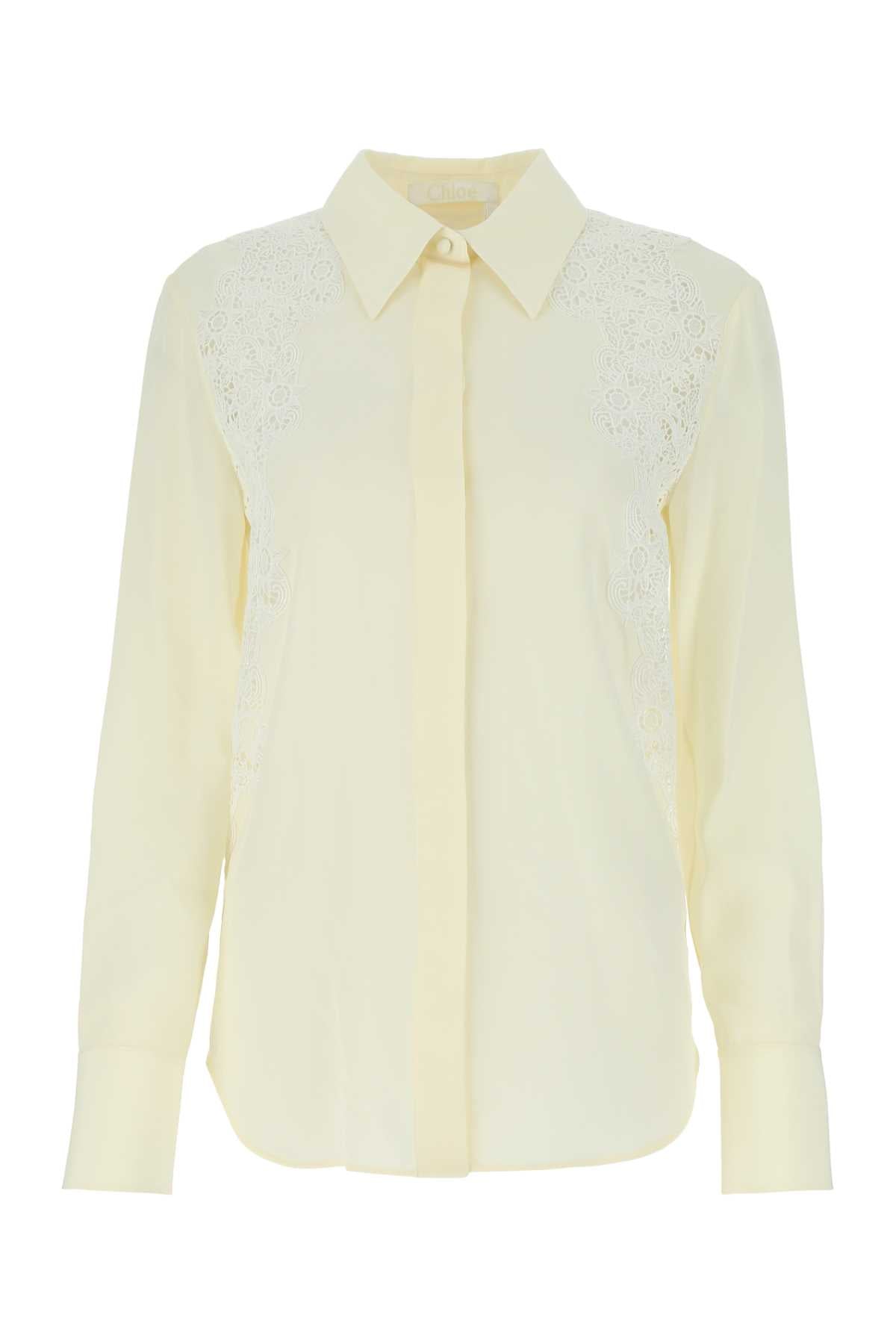 Chloe Women Ivory Crepe Shirt