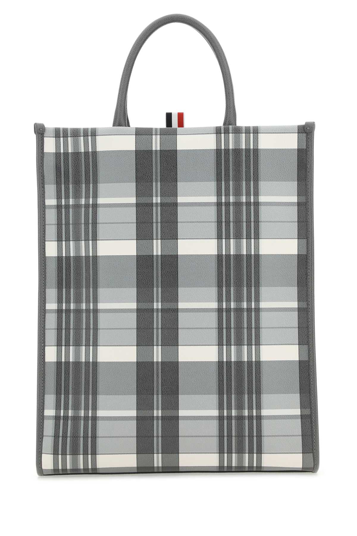 Thom Browne Men Printed Leather Shopping Bag