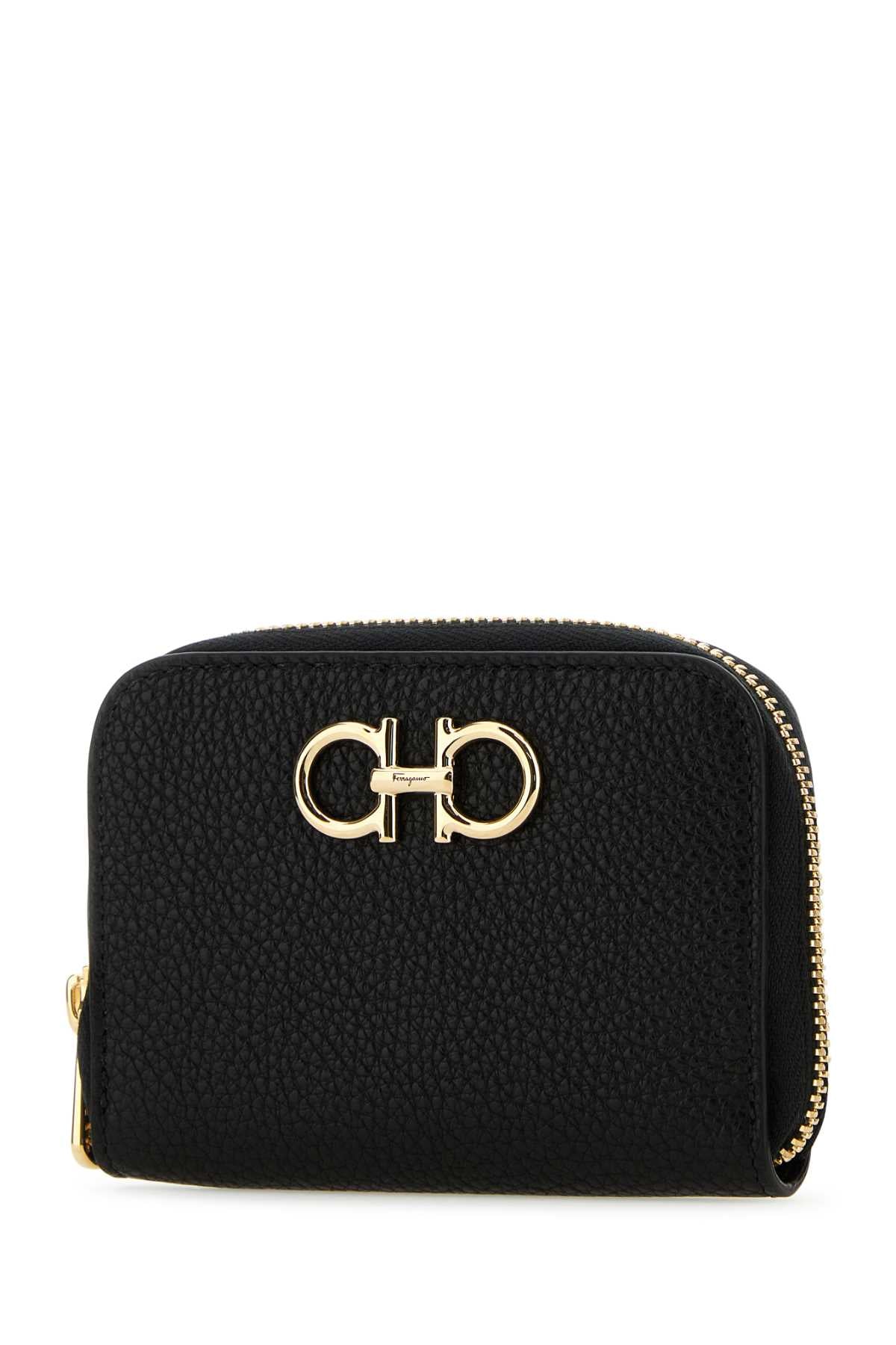 Salvatore Ferragamo Women Black Leather Coin Case