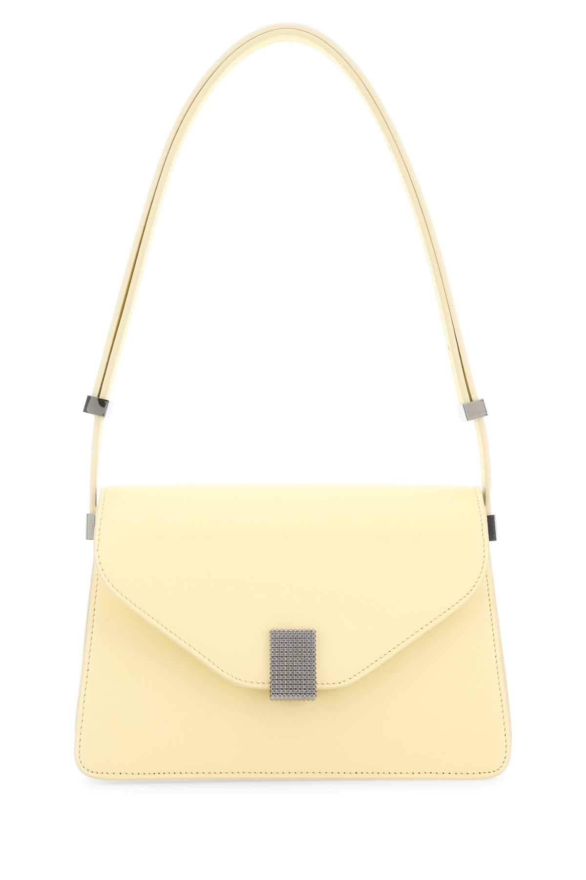 Lanvin Women Pastel Yellow Leather Concerto Shoulder Bag