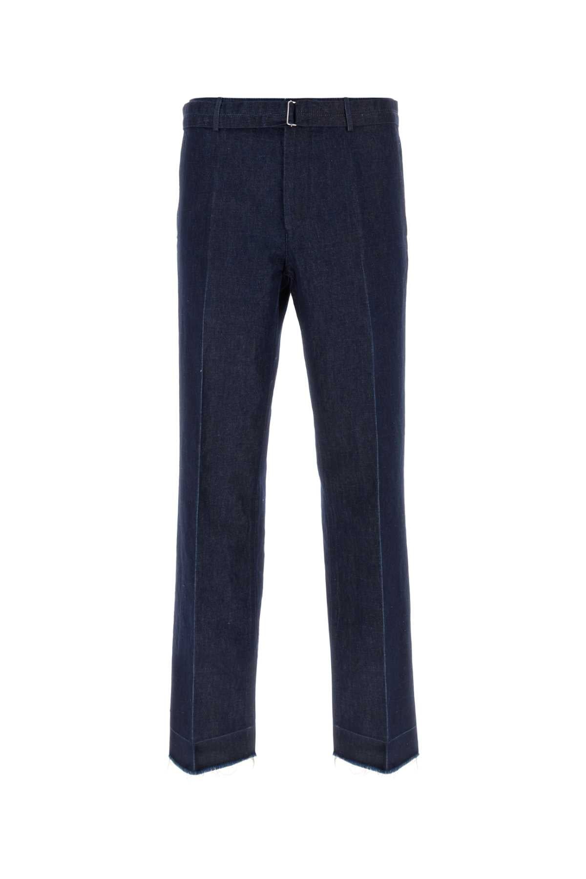 Lanvin Men Dark Blue Denim Pant
