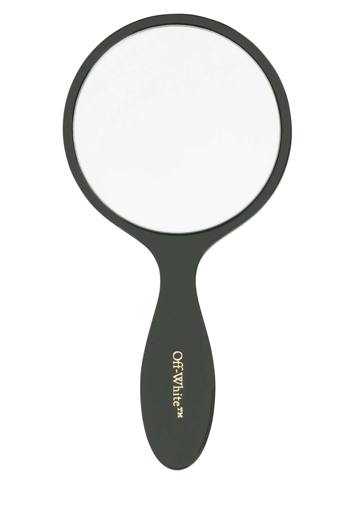 Off White Unisex Army Green Acetate Bookish Hand Mirror