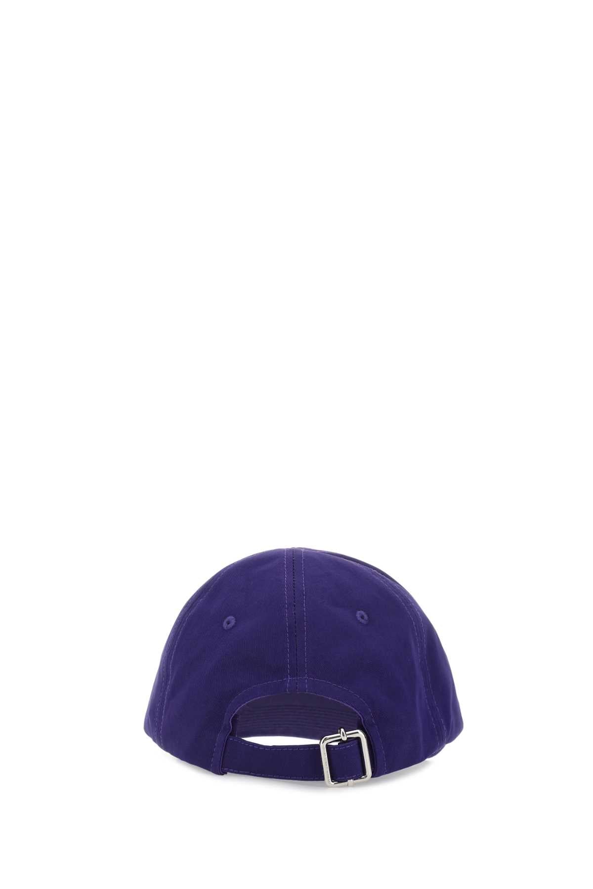 Off White Men Purple Cotton Baseball Cap