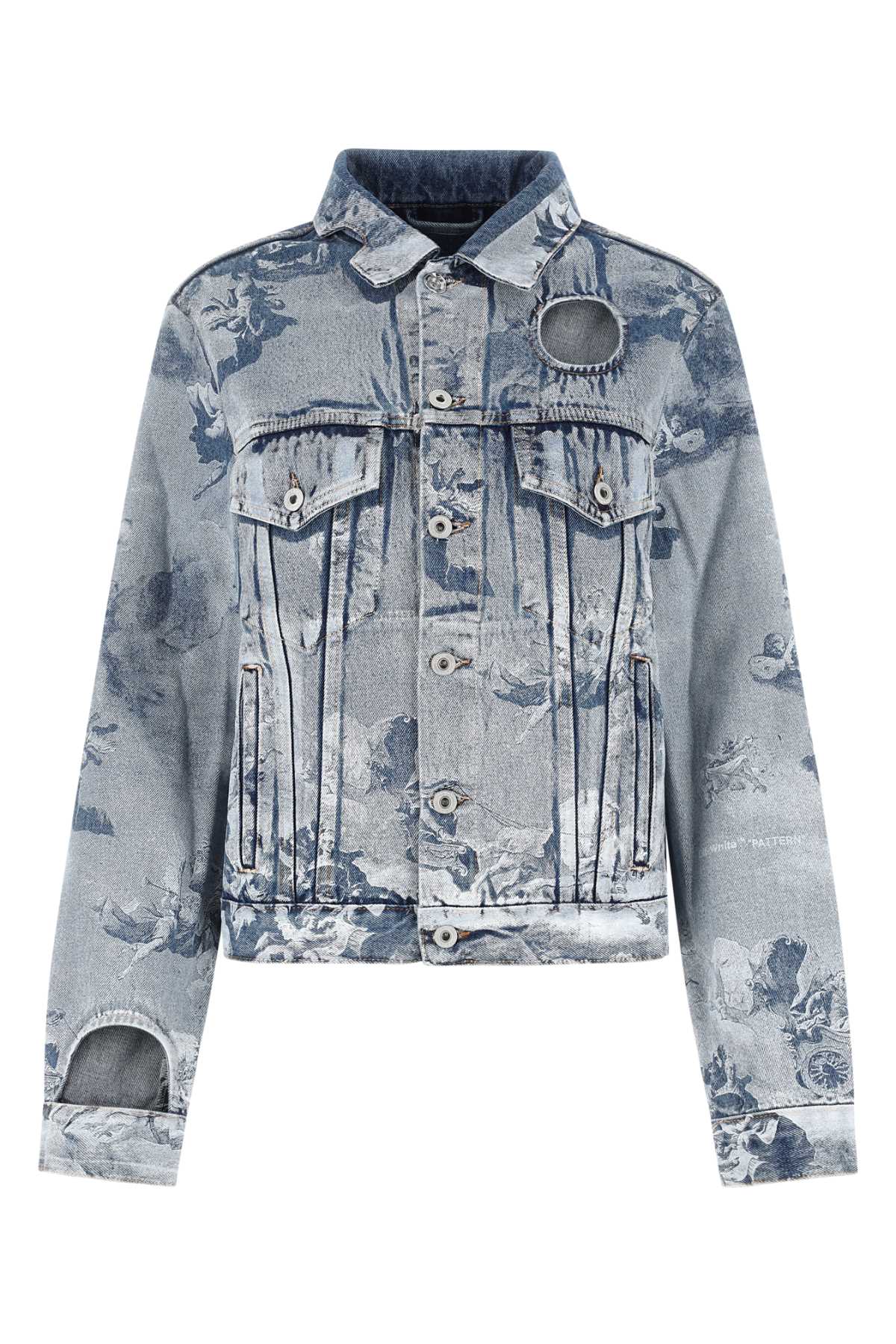 Off White Women Printed Denim Jacket