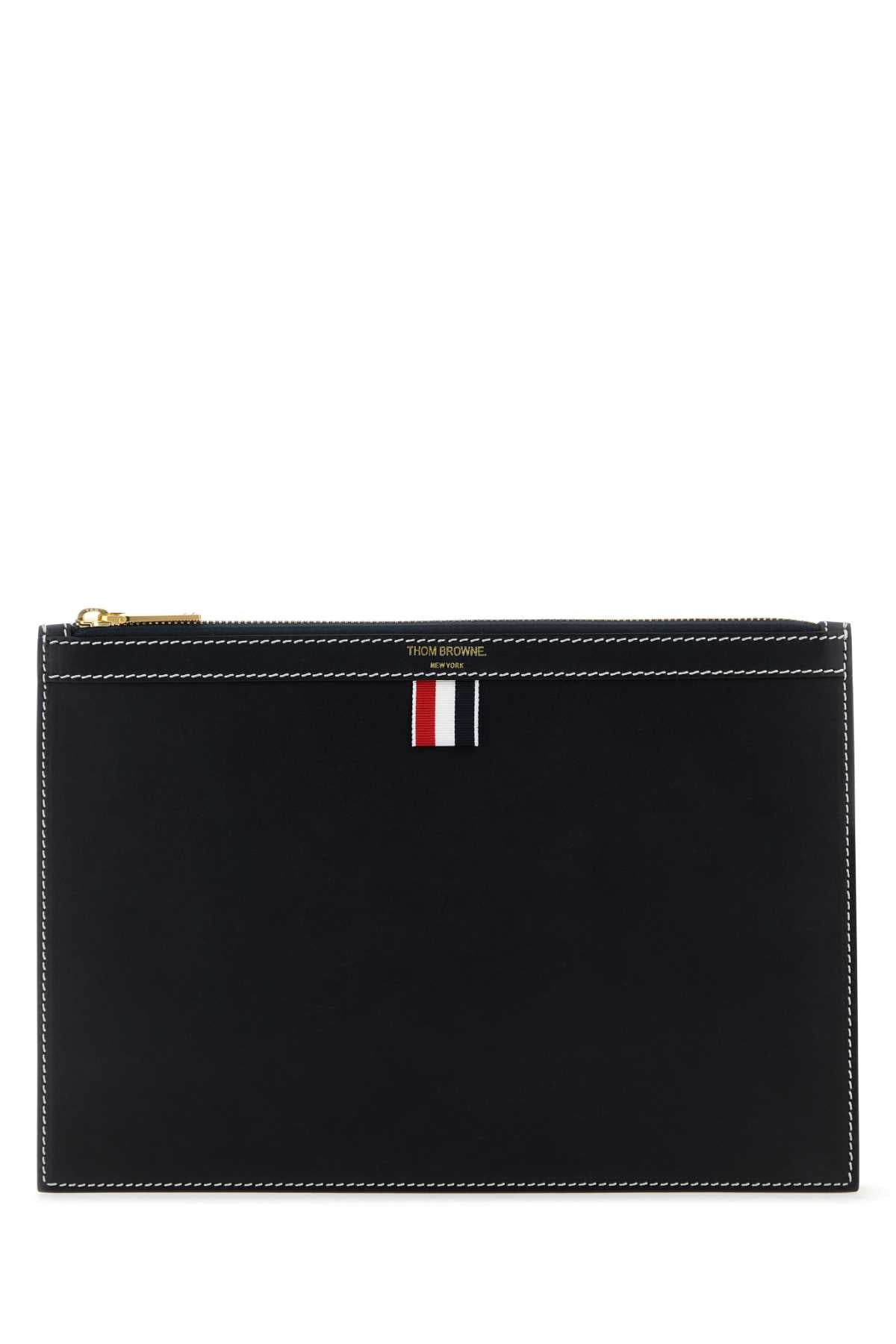 Thom Browne Men Midnight Blue Leather Document Case