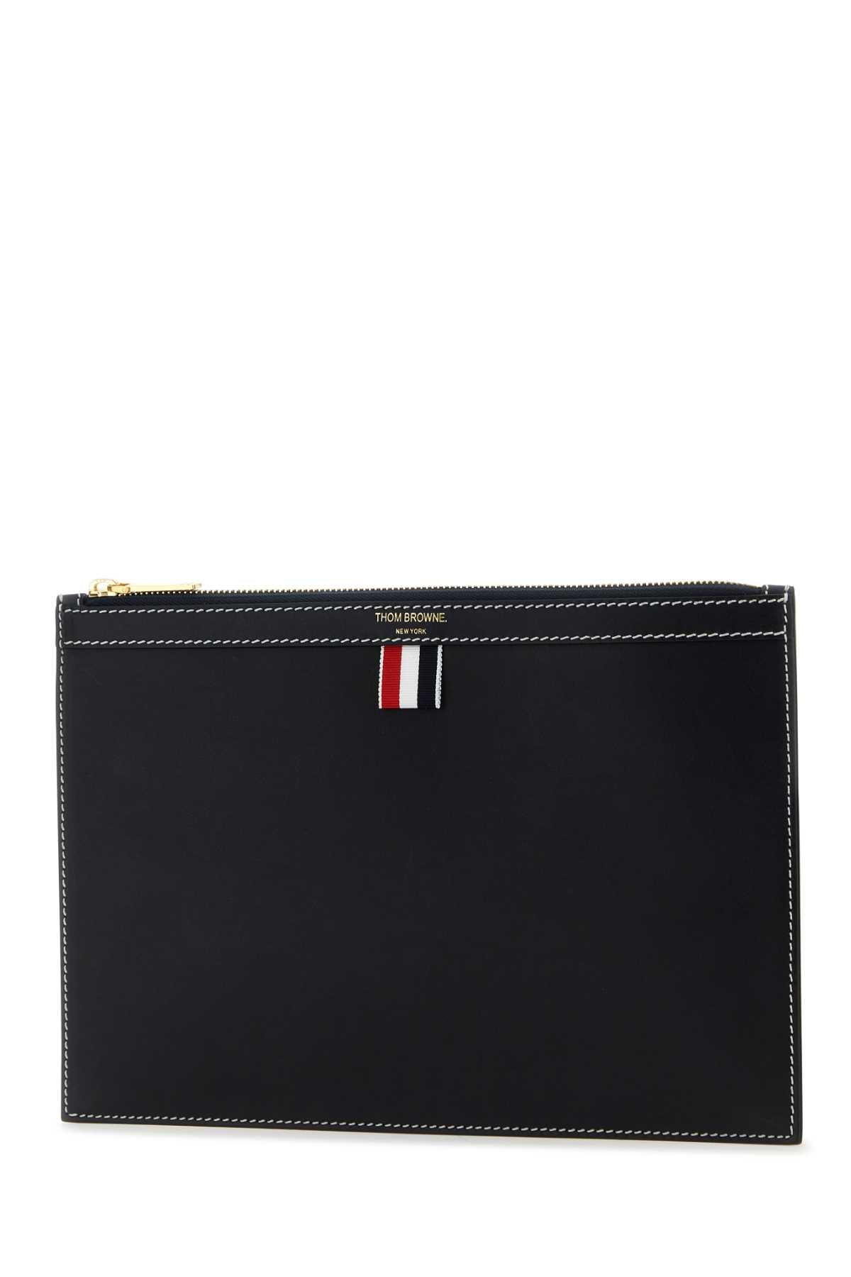 Thom Browne Men Midnight Blue Leather Document Case