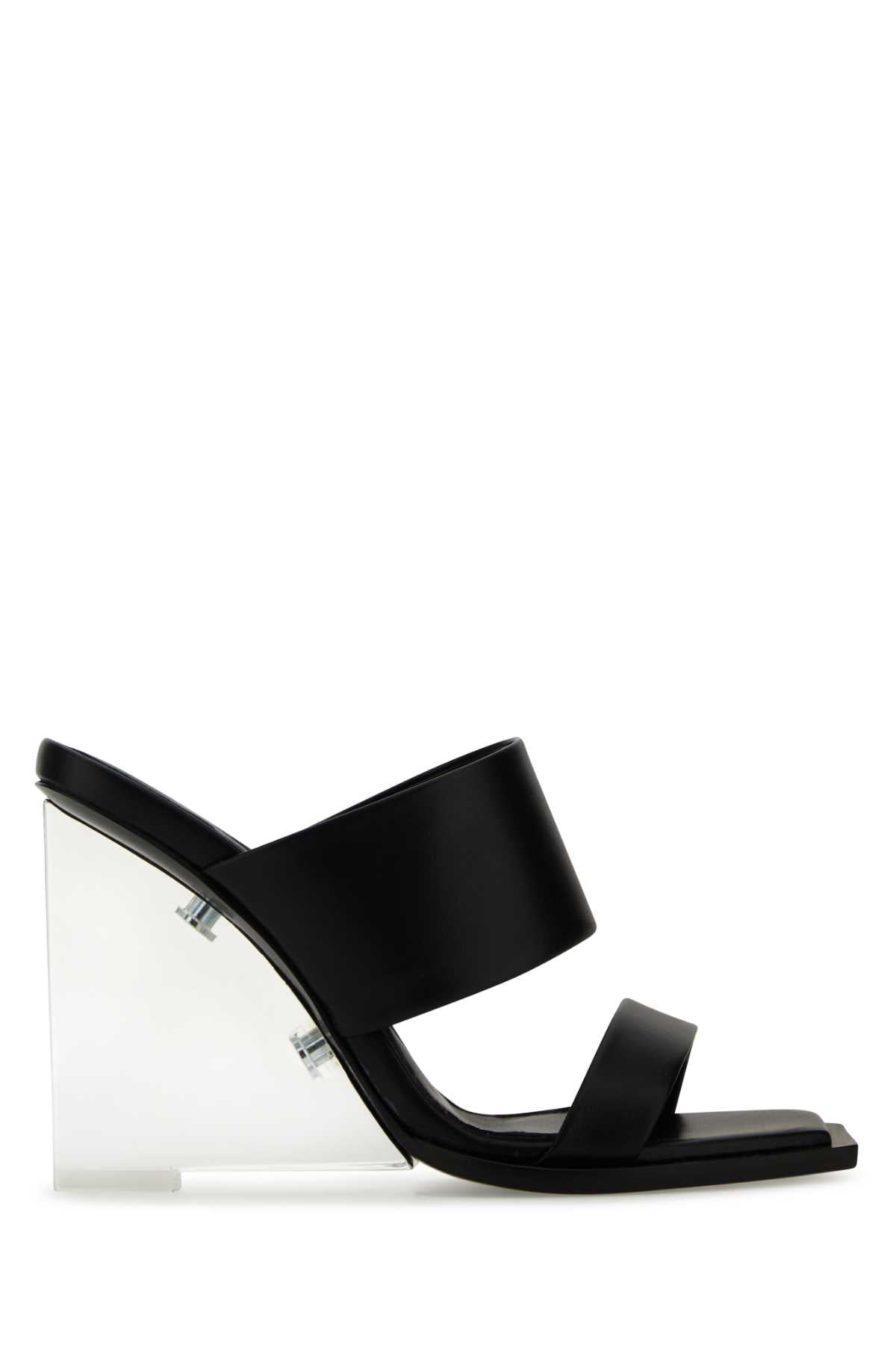 Alexander Mcqueen Women Black Leather Shard Mules