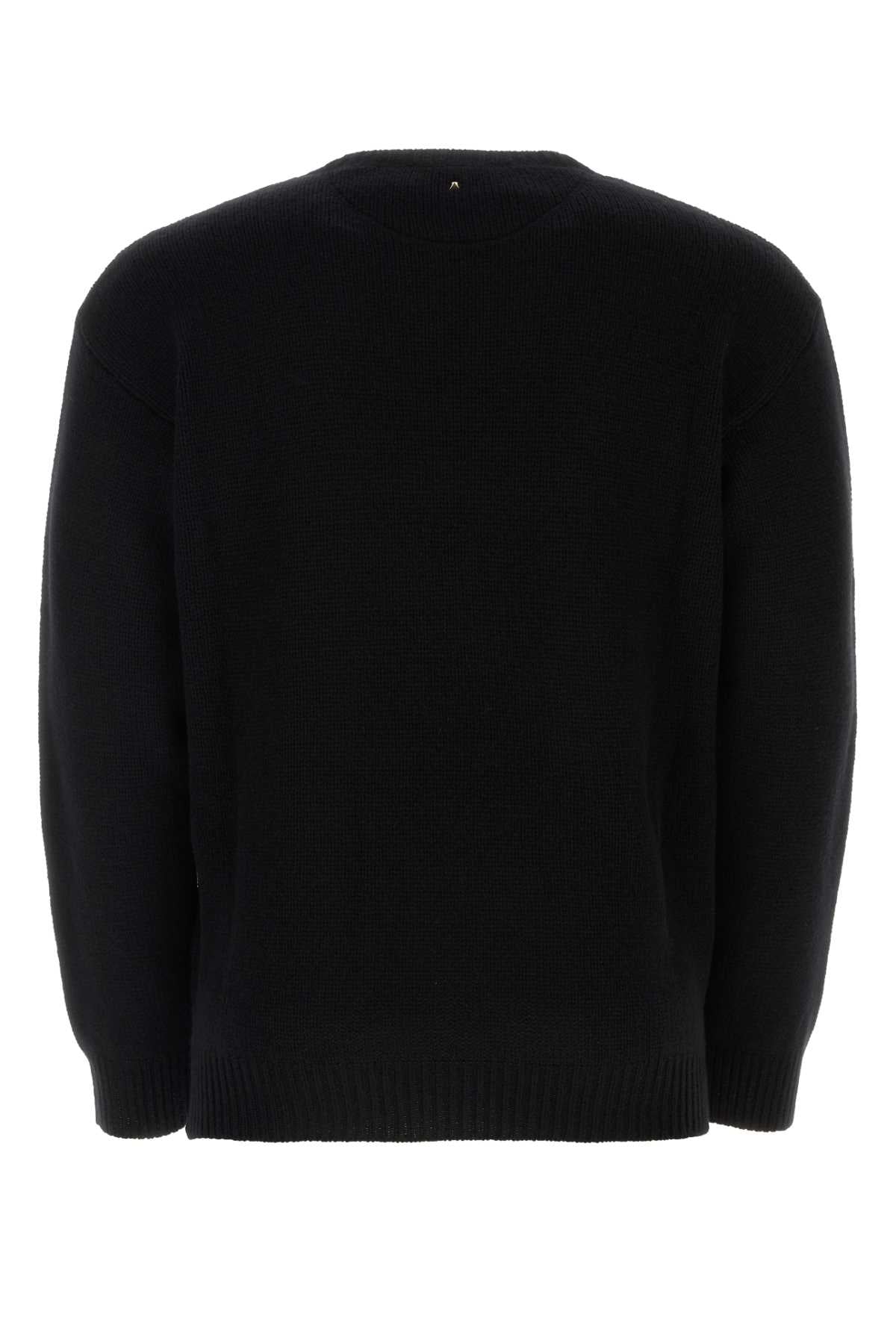 Valentino Garavani Men Black Cashmere Sweater