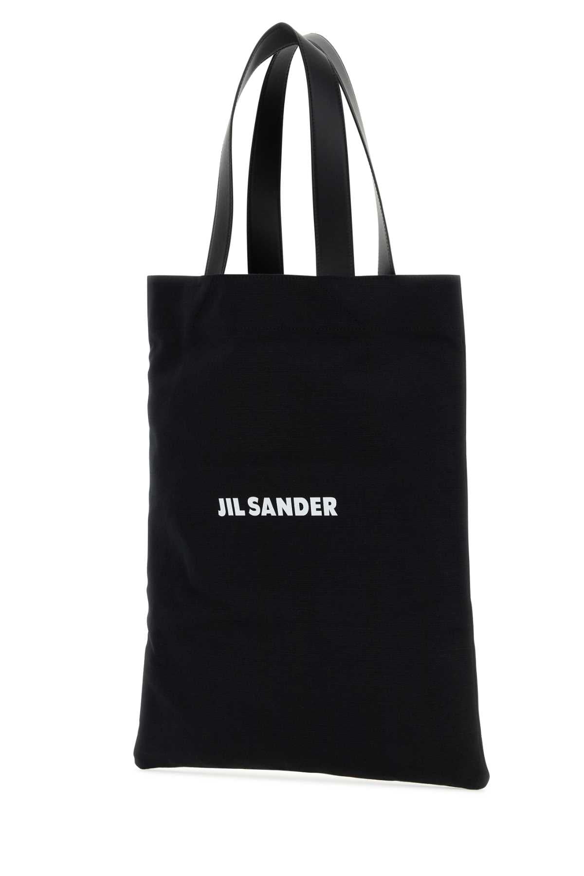 Jil Sander Men Black Canvas Medium Book Shopping Bag