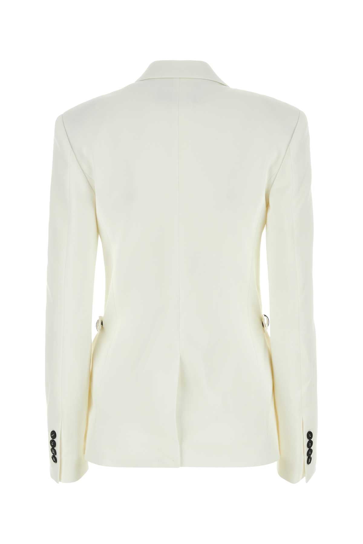 Jw Anderson Women White Stretch Polyester Blend Blazer