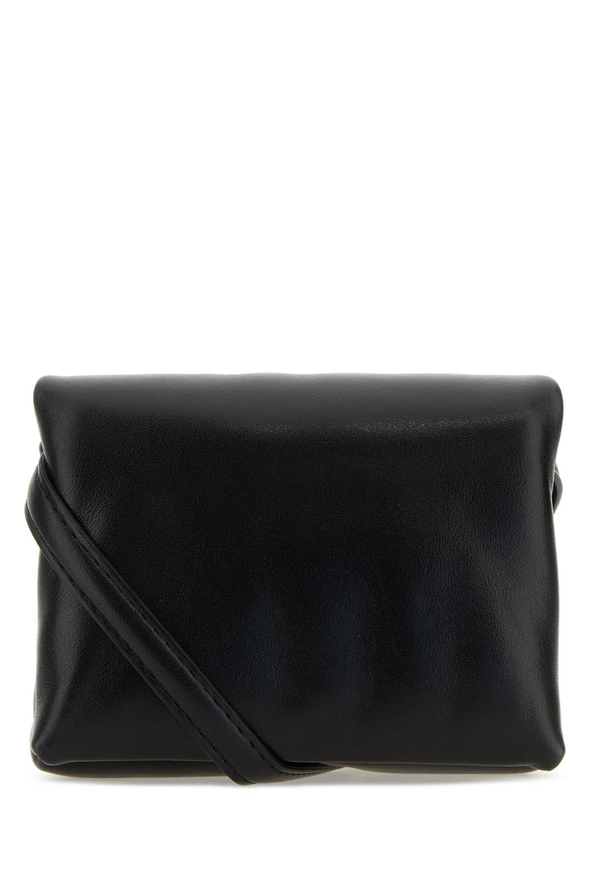 Marni Women Black Leather Mini Prisma Clutch