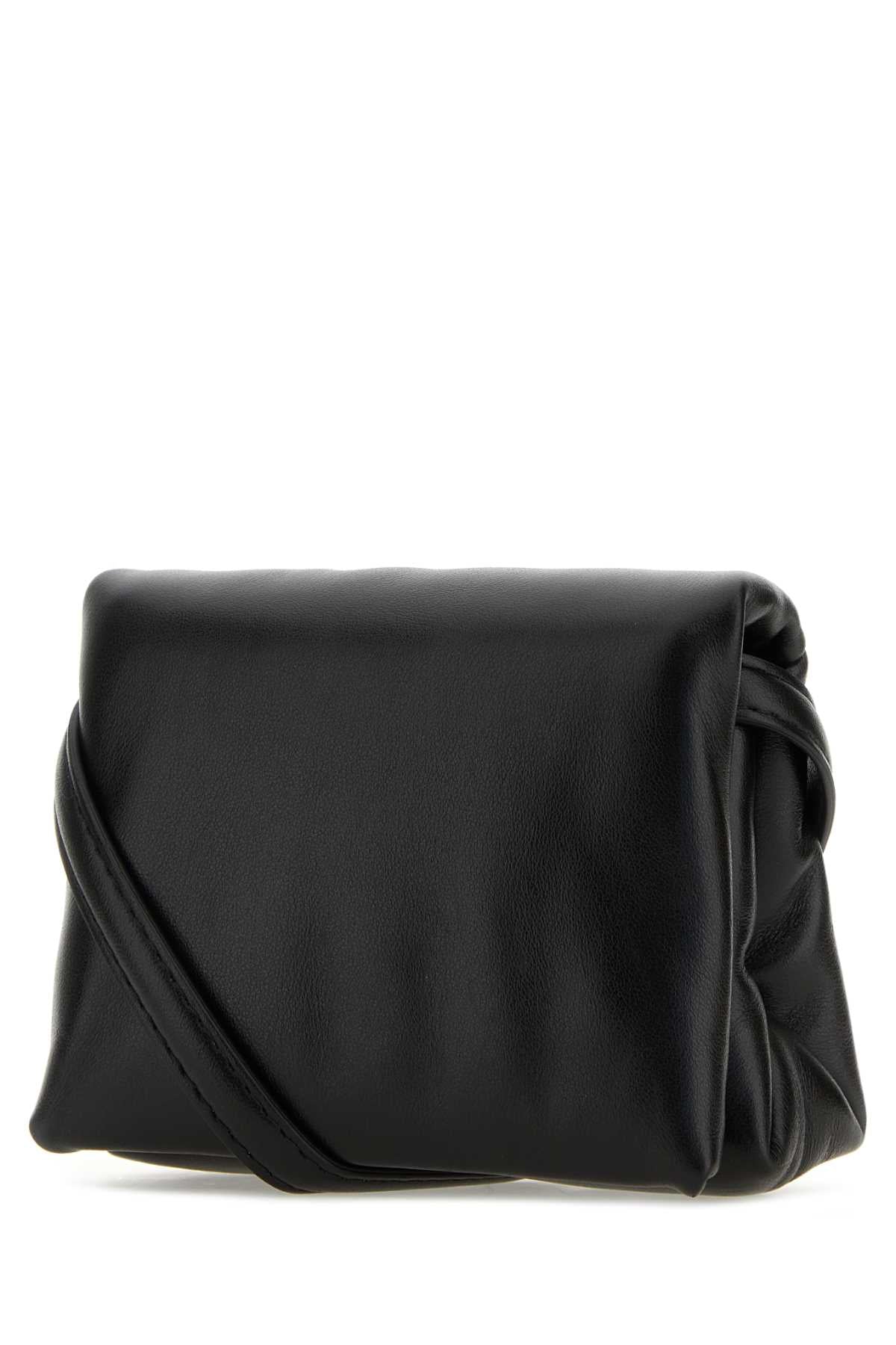 Marni Women Black Leather Mini Prisma Clutch