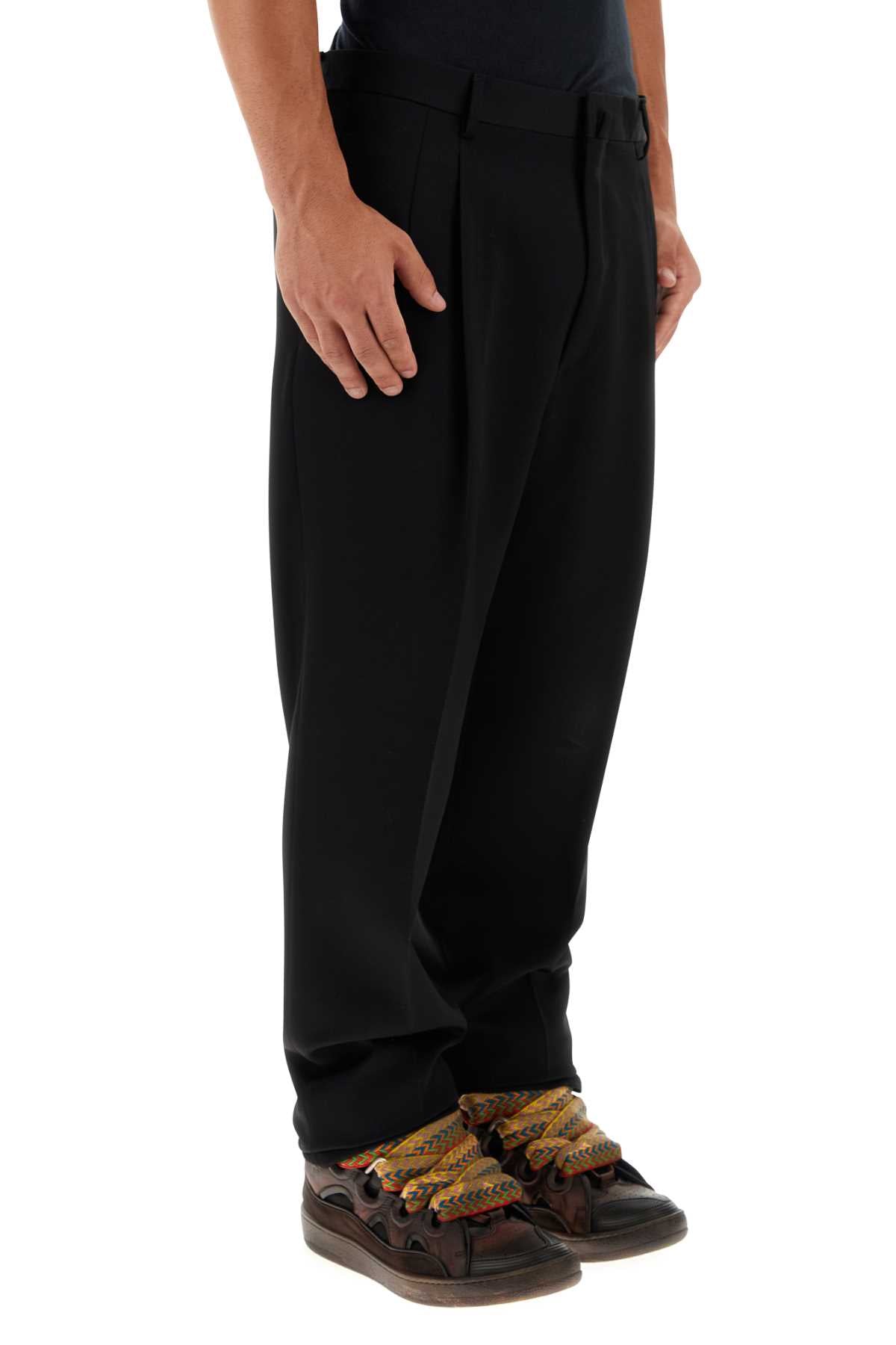 Lanvin Men Black Wool Pant