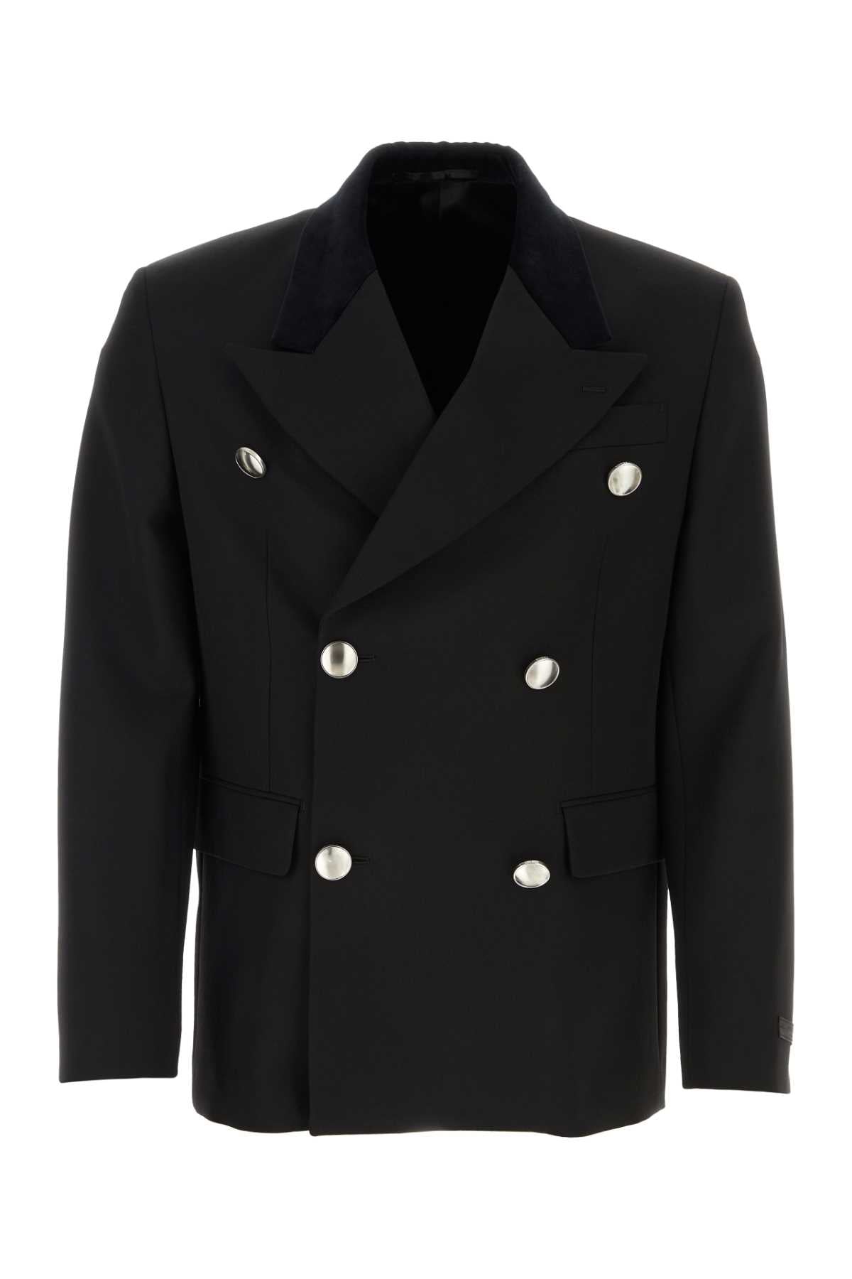 Prada Men Black Wool Blazer