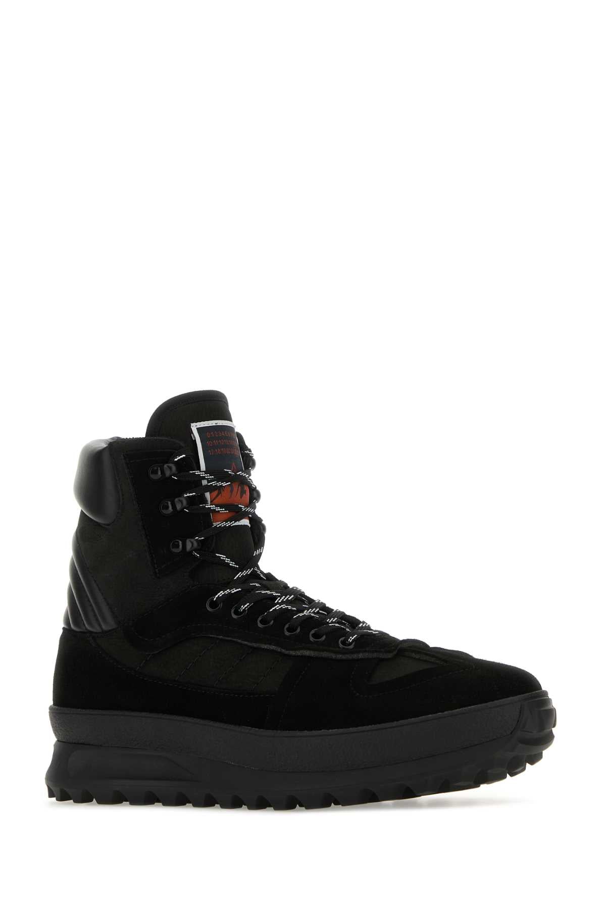 Maison Margiela Men Black Leather Climber Sneakers