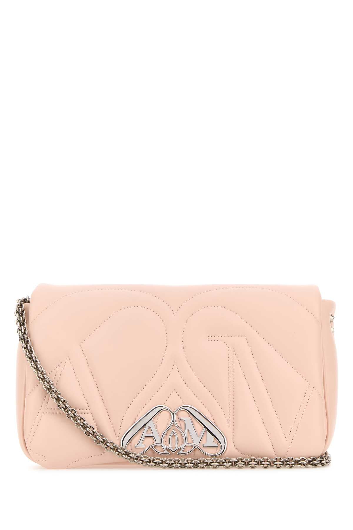 Alexander Mcqueen Women Pink Leather Small Seal Shoulder Bag