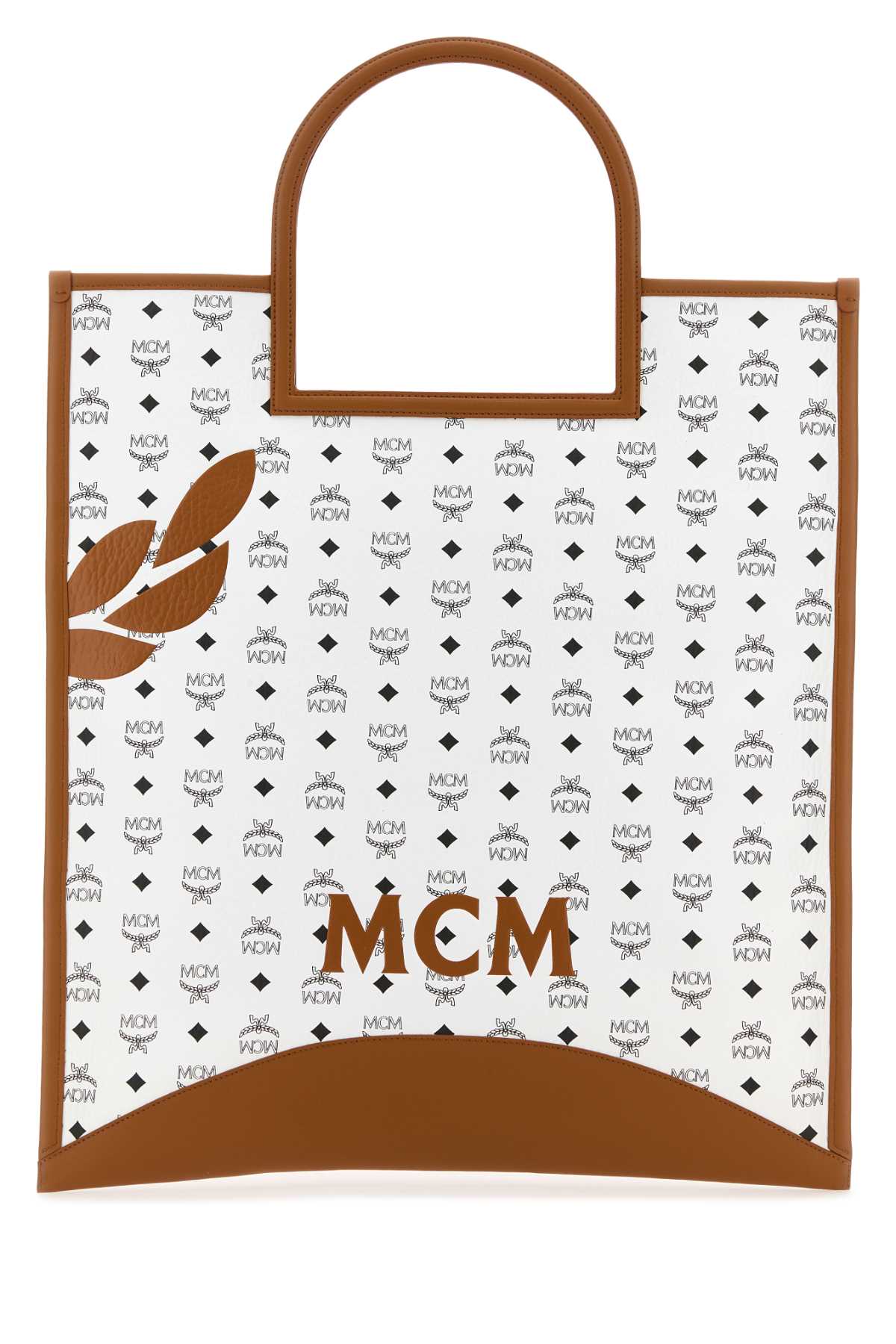 Mcm Women Printed Canvas Xl Aren Shopping Bag