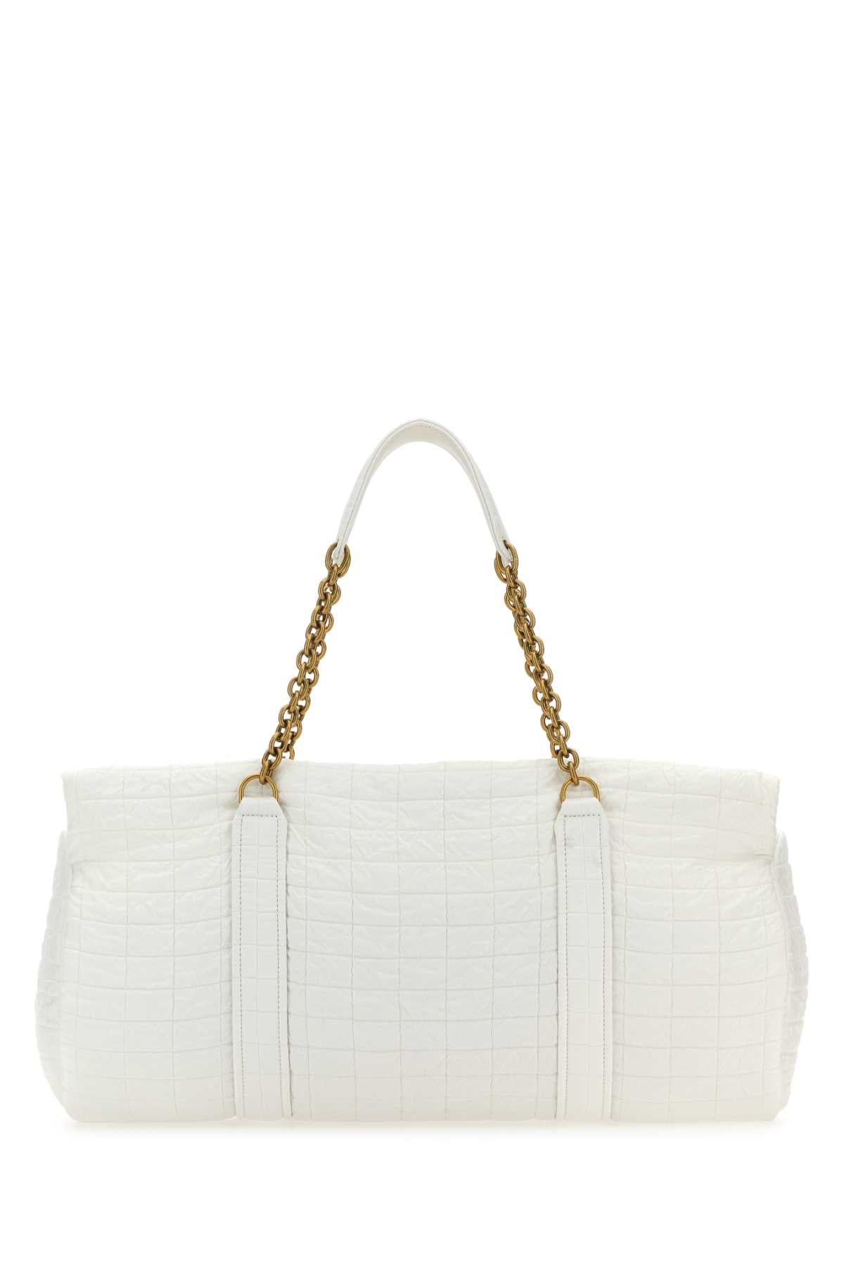 Saint Laurent Women White Fabric Gloria Travel Bag
