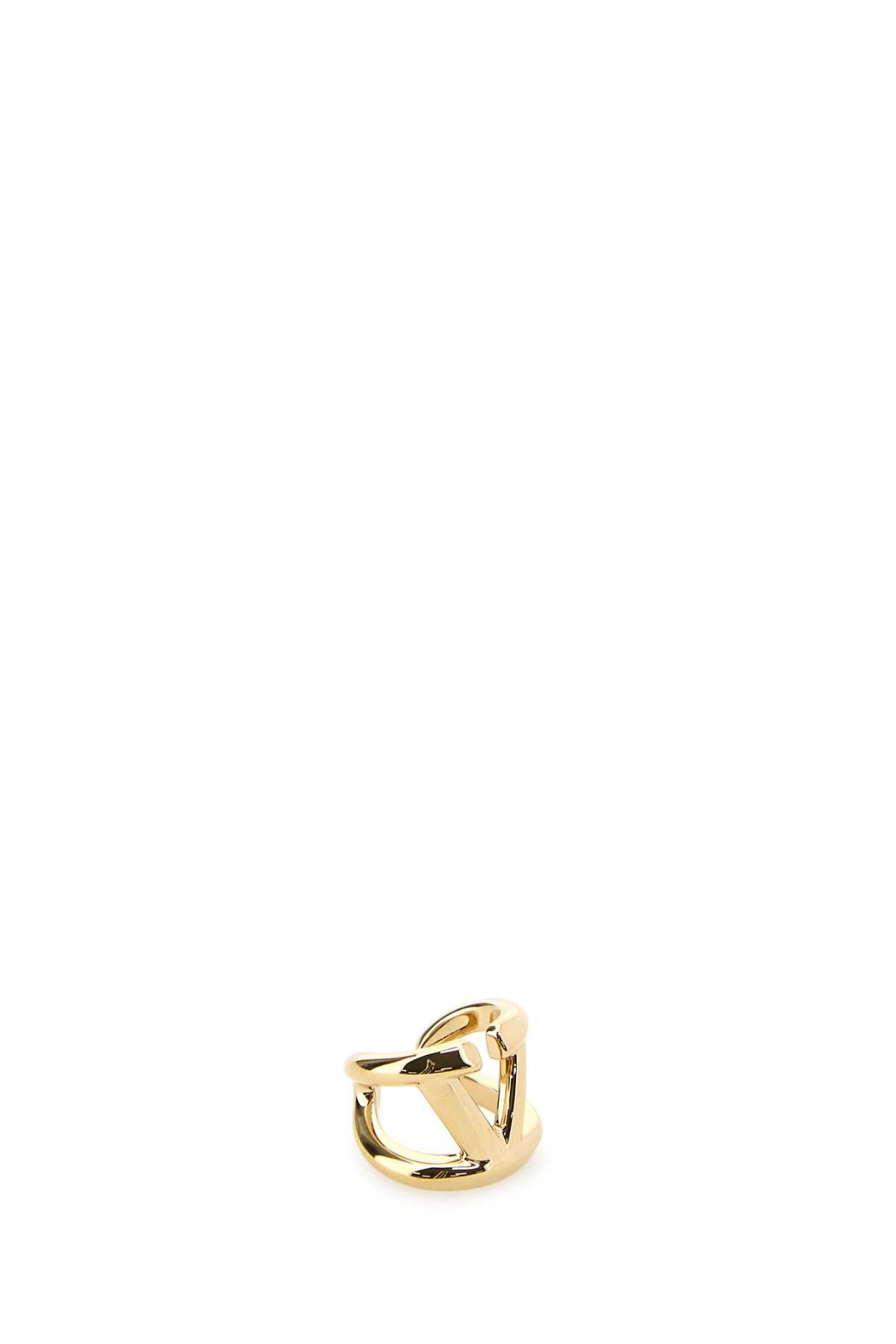 Valentino Garavani Women Gold Metal Vlogo Signature Ring